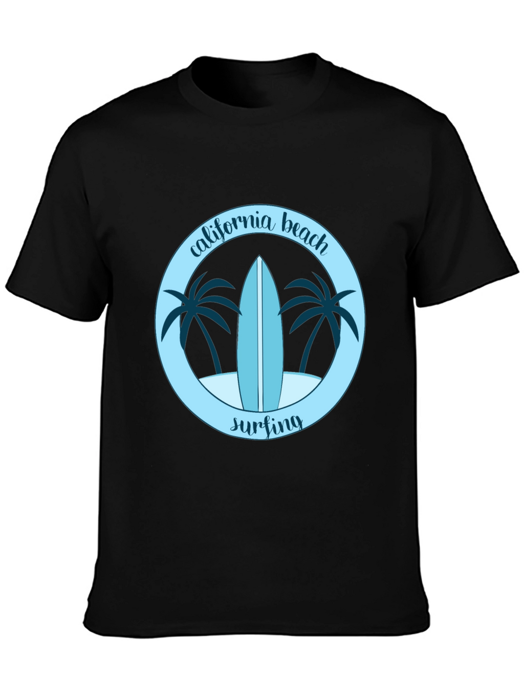 California Beach Surfing Graphic Tee