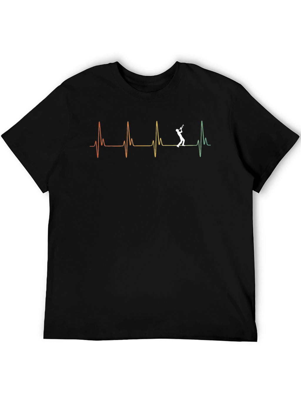 Trumpet Heartbeat Graphic T-Shirt - Musician Tee