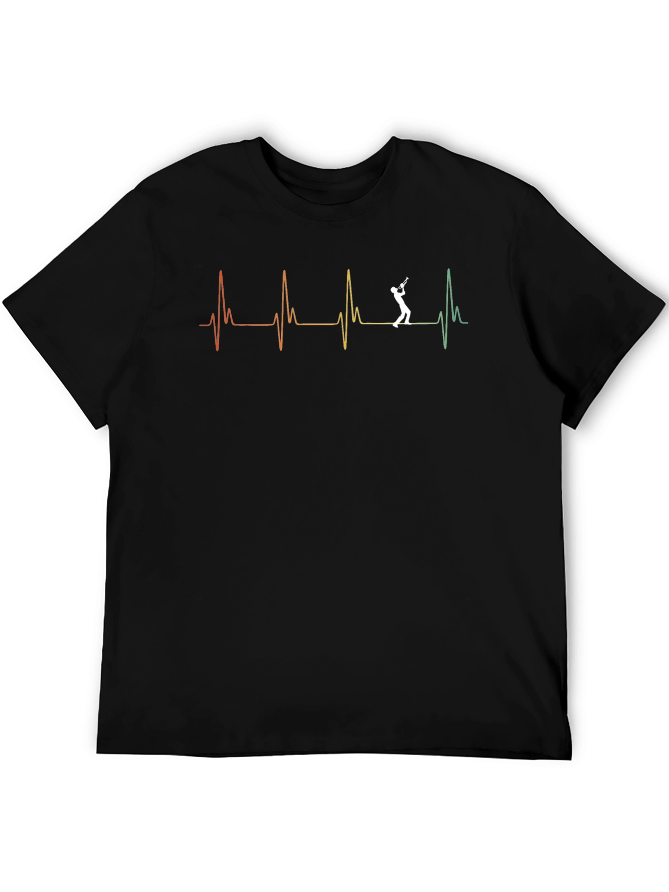 Trumpet Heartbeat Graphic T-Shirt - Musician Tee