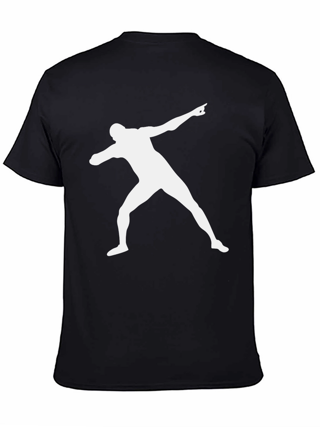 Mens Black T-Shirt with Athlete Graphic