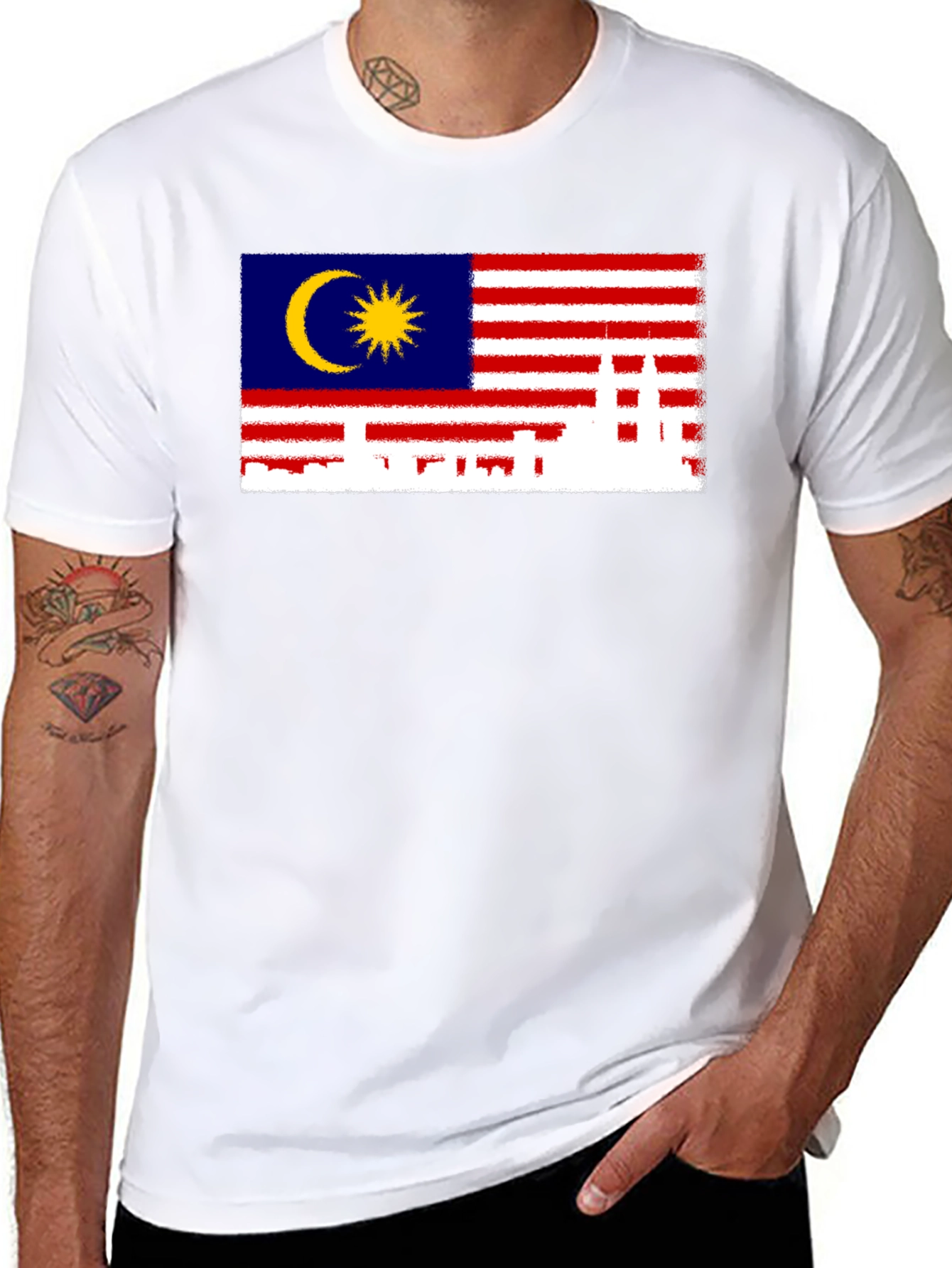 Malaysia Flag T-Shirt - City Skyline Graphic Tee