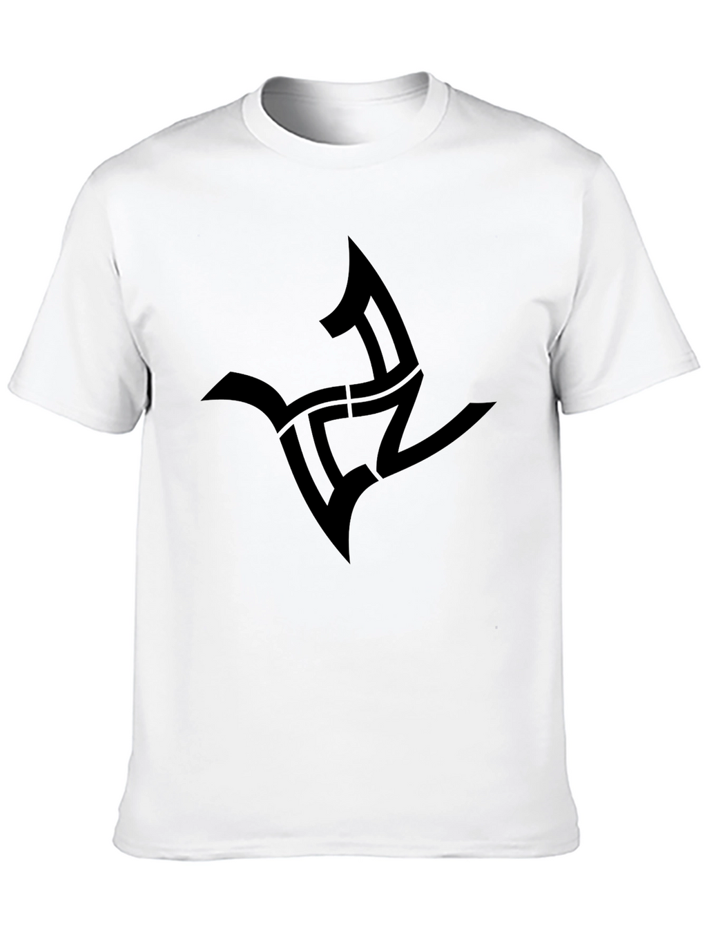 Mens Black Graphic Tee - Abstract Symbol
