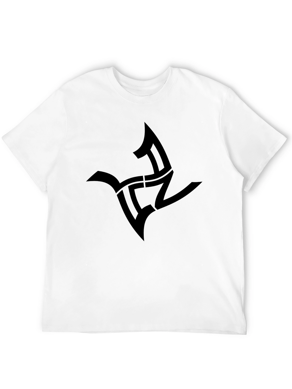 Mens Black Graphic Tee - Abstract Symbol