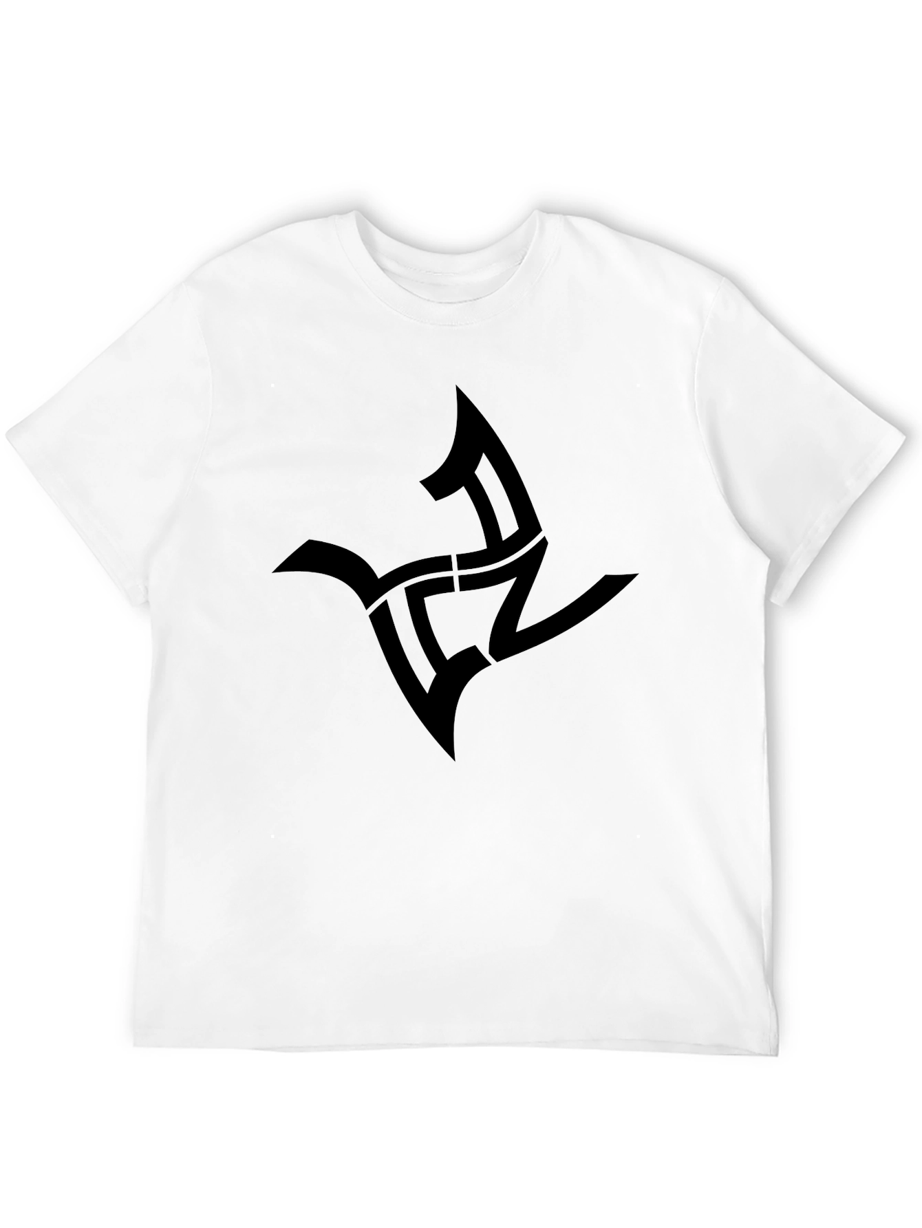 Mens Black Graphic Tee - Abstract Symbol
