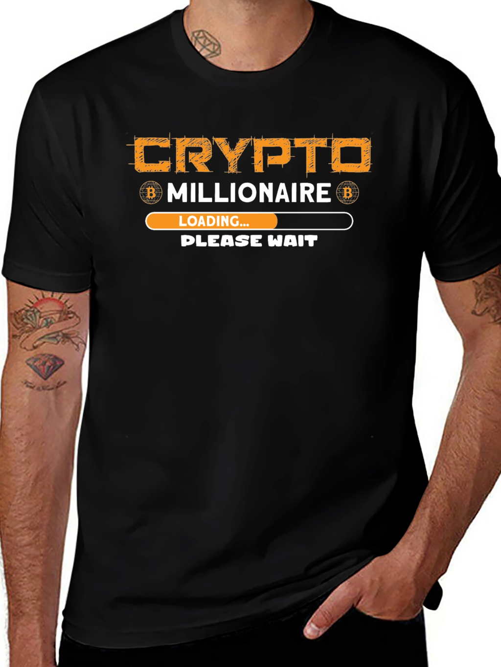 Crypto Millionaire Loading T-Shirt - Bitcoin