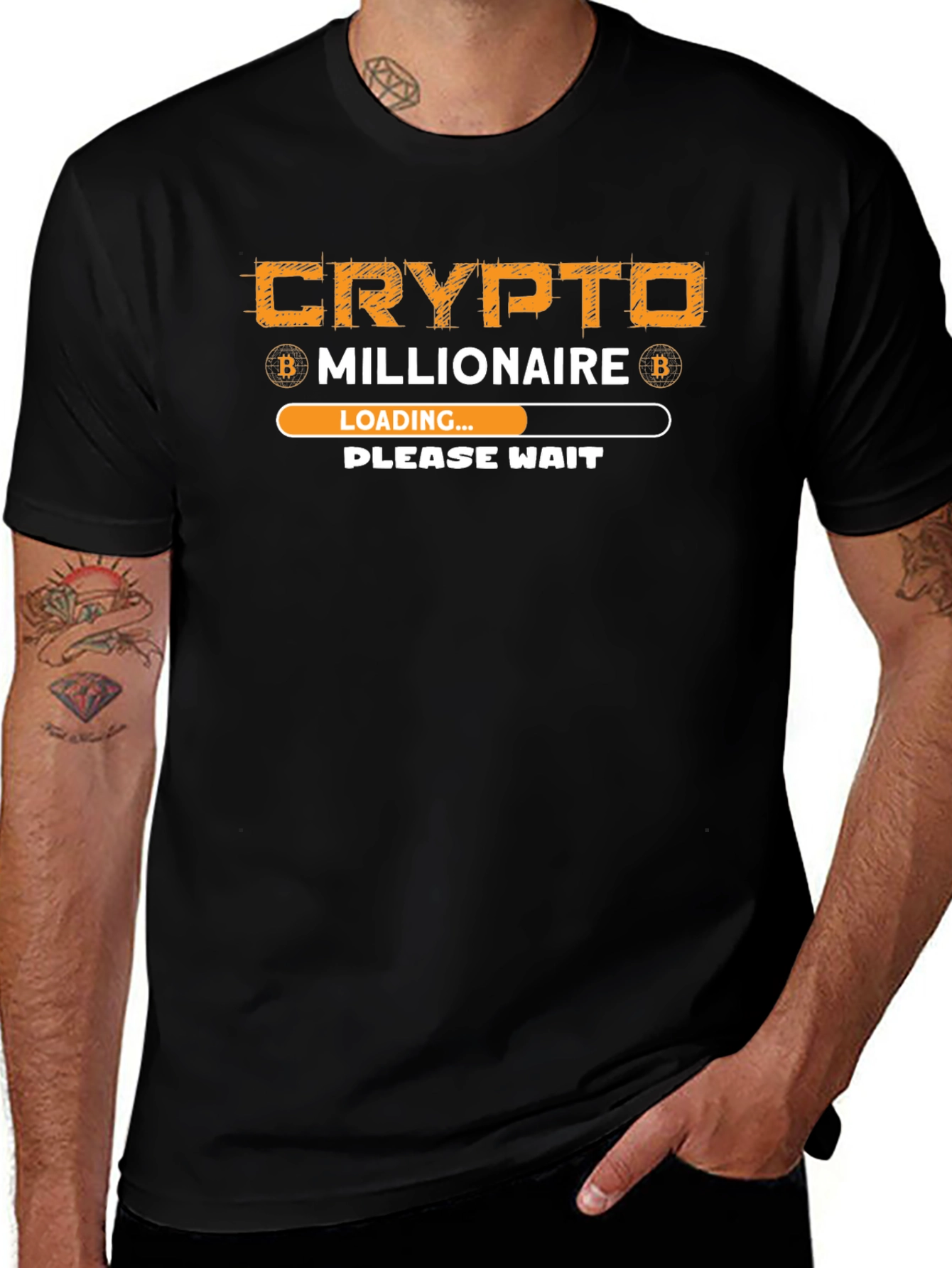 Crypto Millionaire Loading T-Shirt - Bitcoin