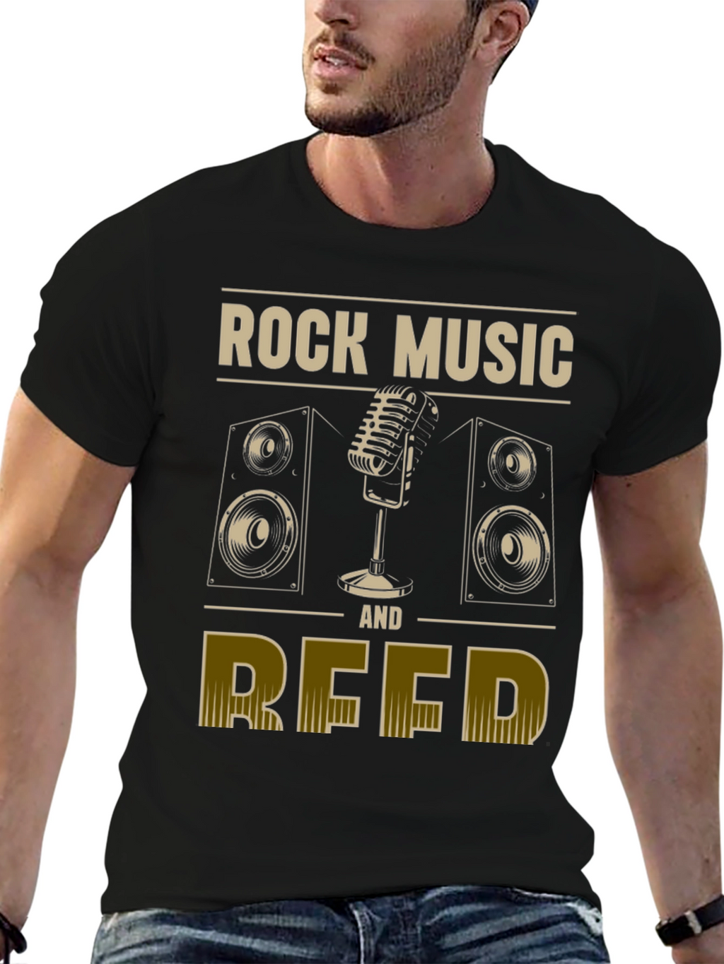 Rock Music and Reed Graphic T-Shirt
