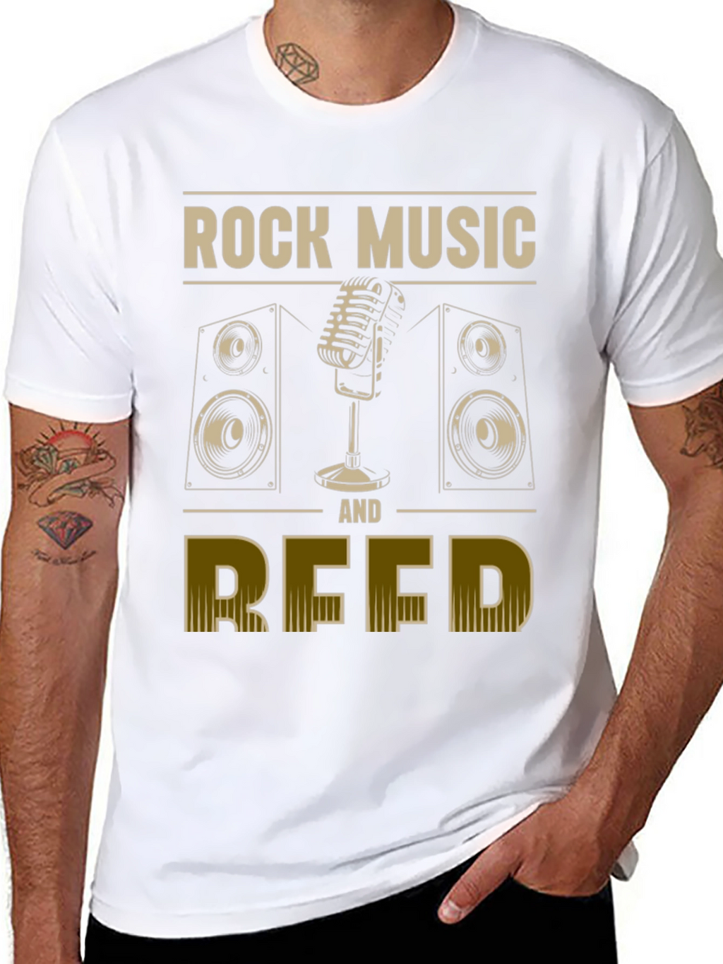 Rock Music and Reed Graphic T-Shirt