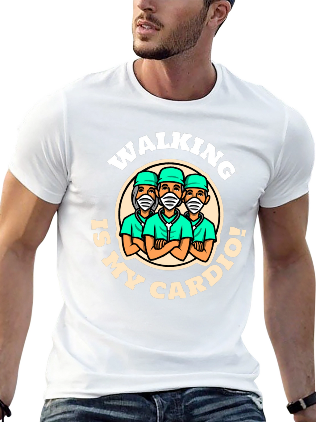 Walking Is My Cardio T-Shirt - Doctor Design