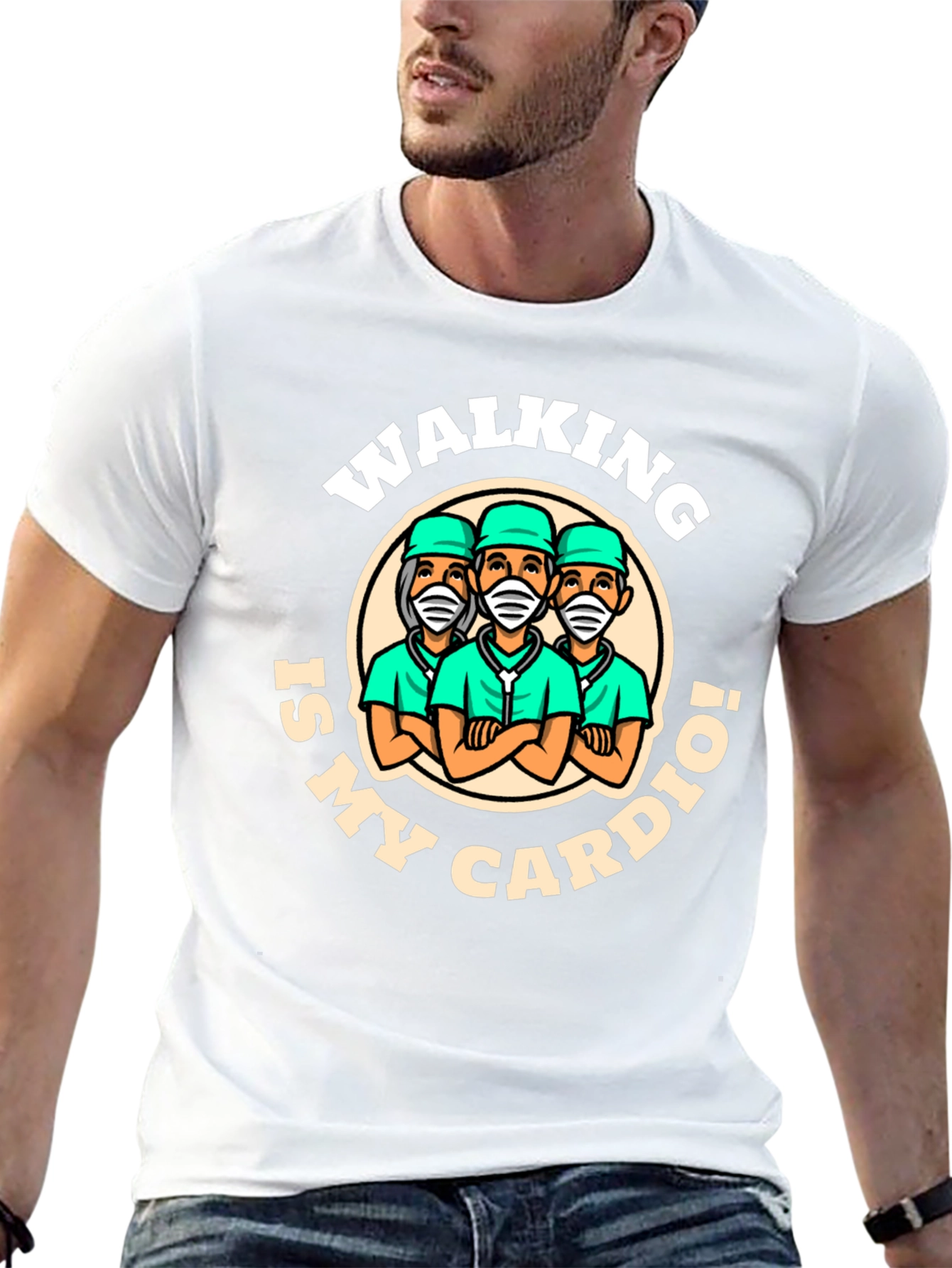 Walking Is My Cardio T-Shirt - Doctor Design