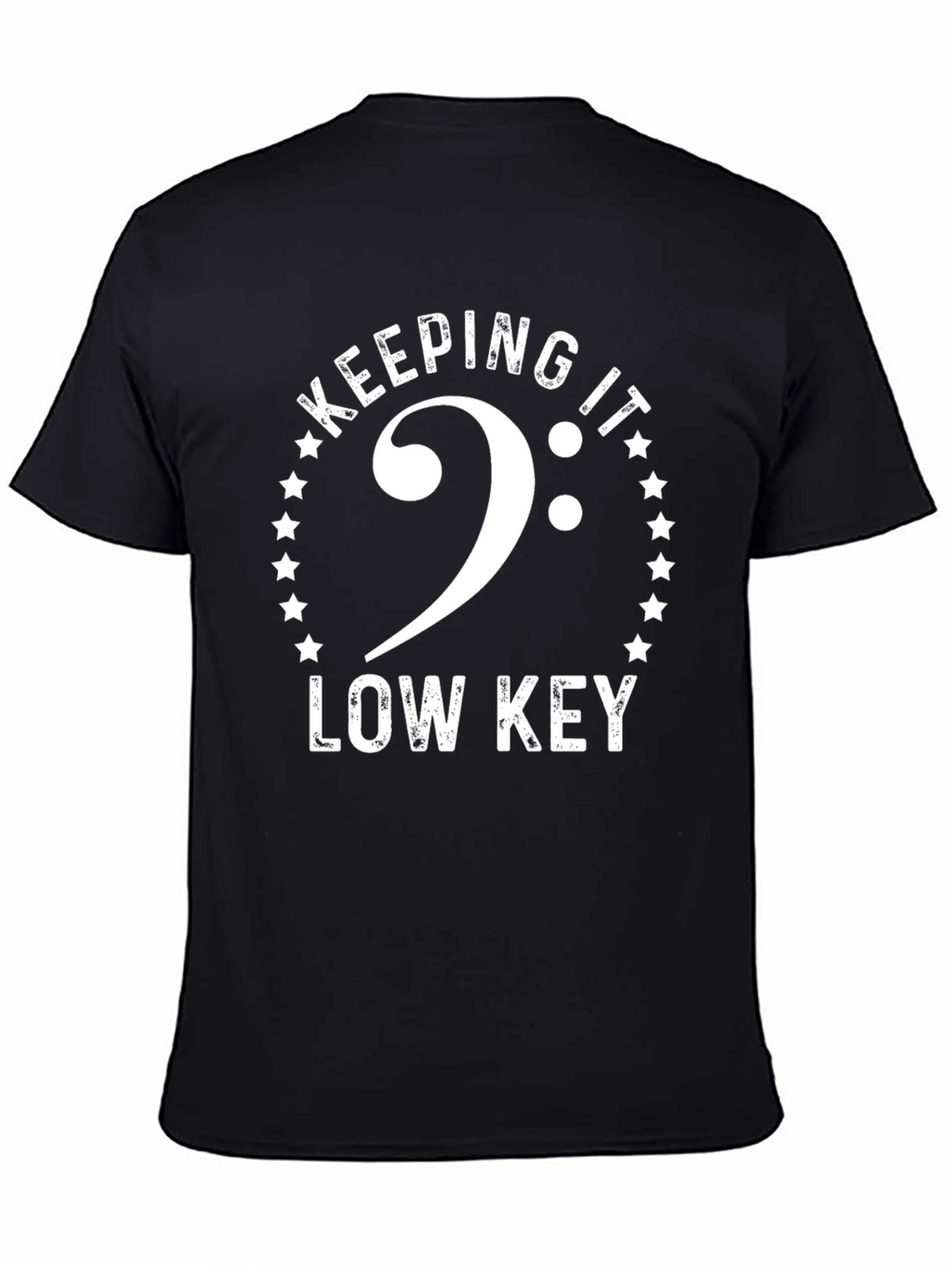 Keeping It Low Key Bass Clef Graphic T-Shirt