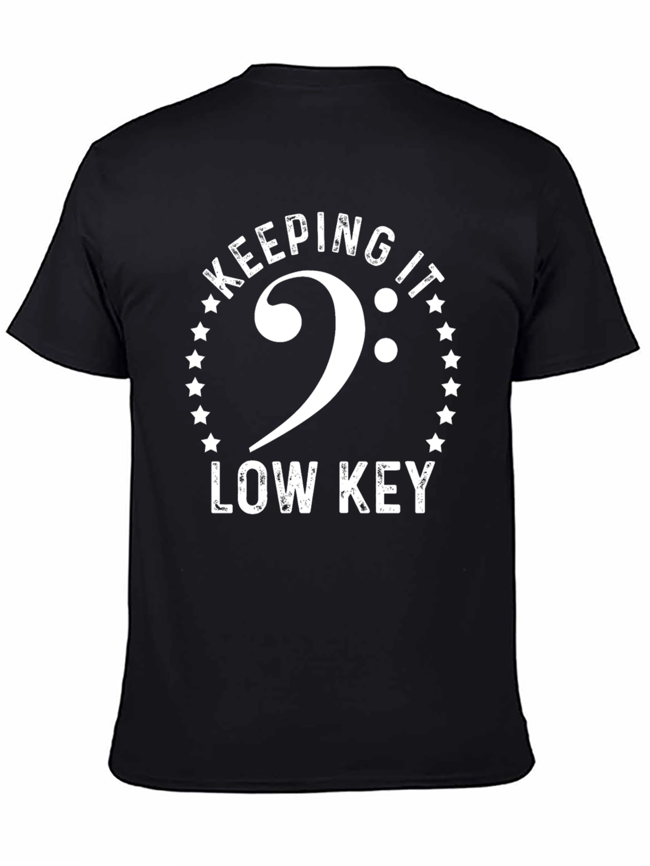 Keeping It Low Key Bass Clef Graphic T-Shirt