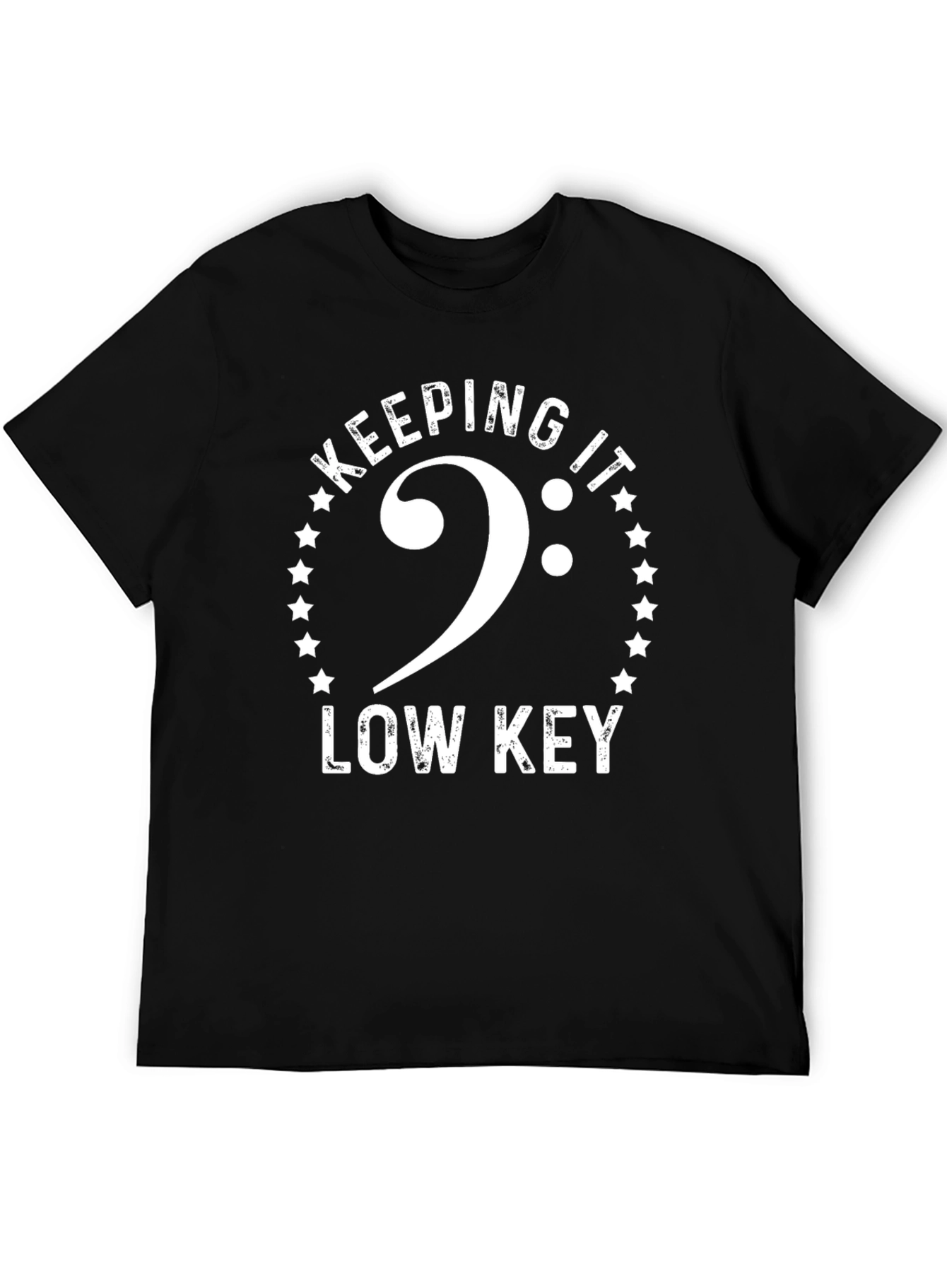 Keeping It Low Key Bass Clef Graphic T-Shirt
