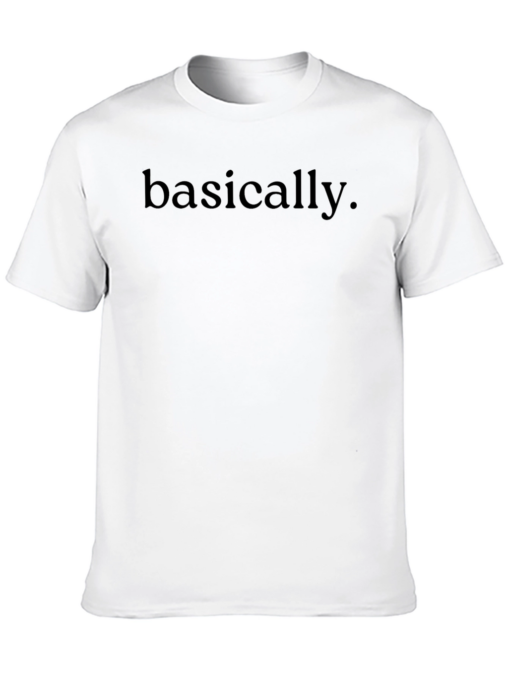Basically Black Tee - Casual Statement T-Shirt