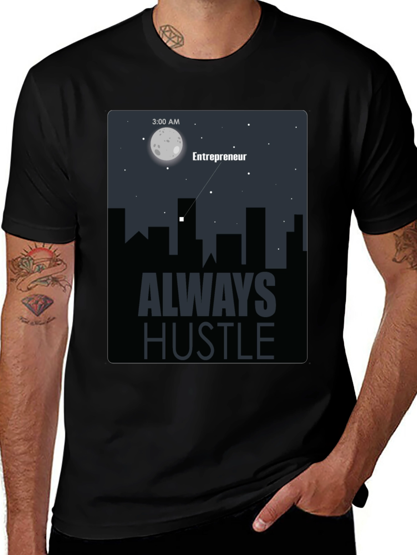 Entrepreneur Always Hustle Graphic T-Shirt