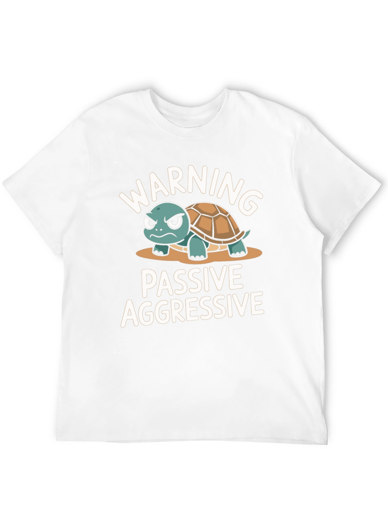 Warning Passive Aggressive Turtle Graphic T-Shirt