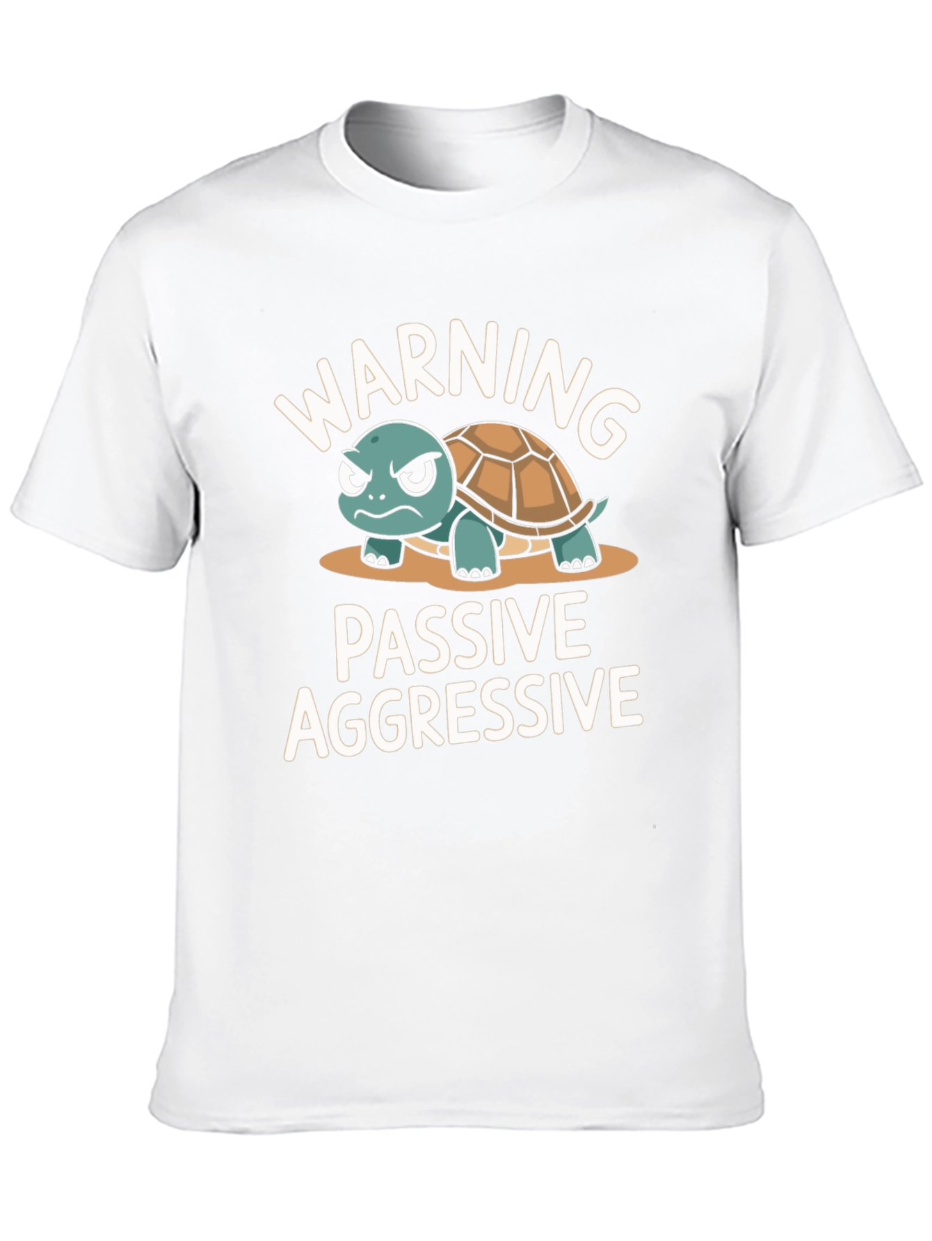 Warning Passive Aggressive Turtle Graphic T-Shirt