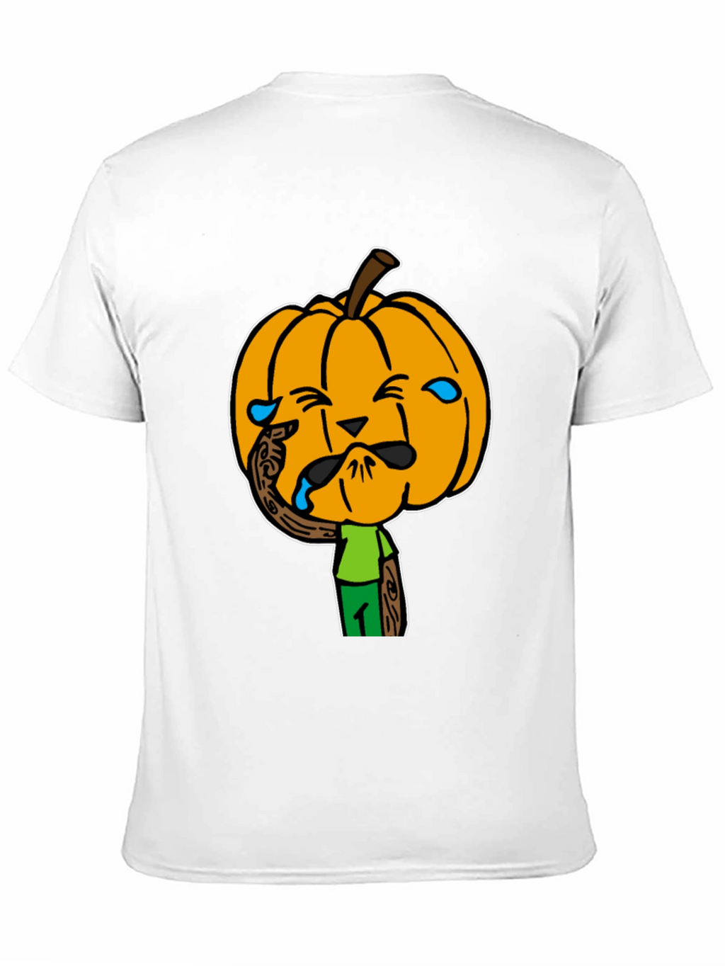 Crying Pumpkin Head Black T-Shirt