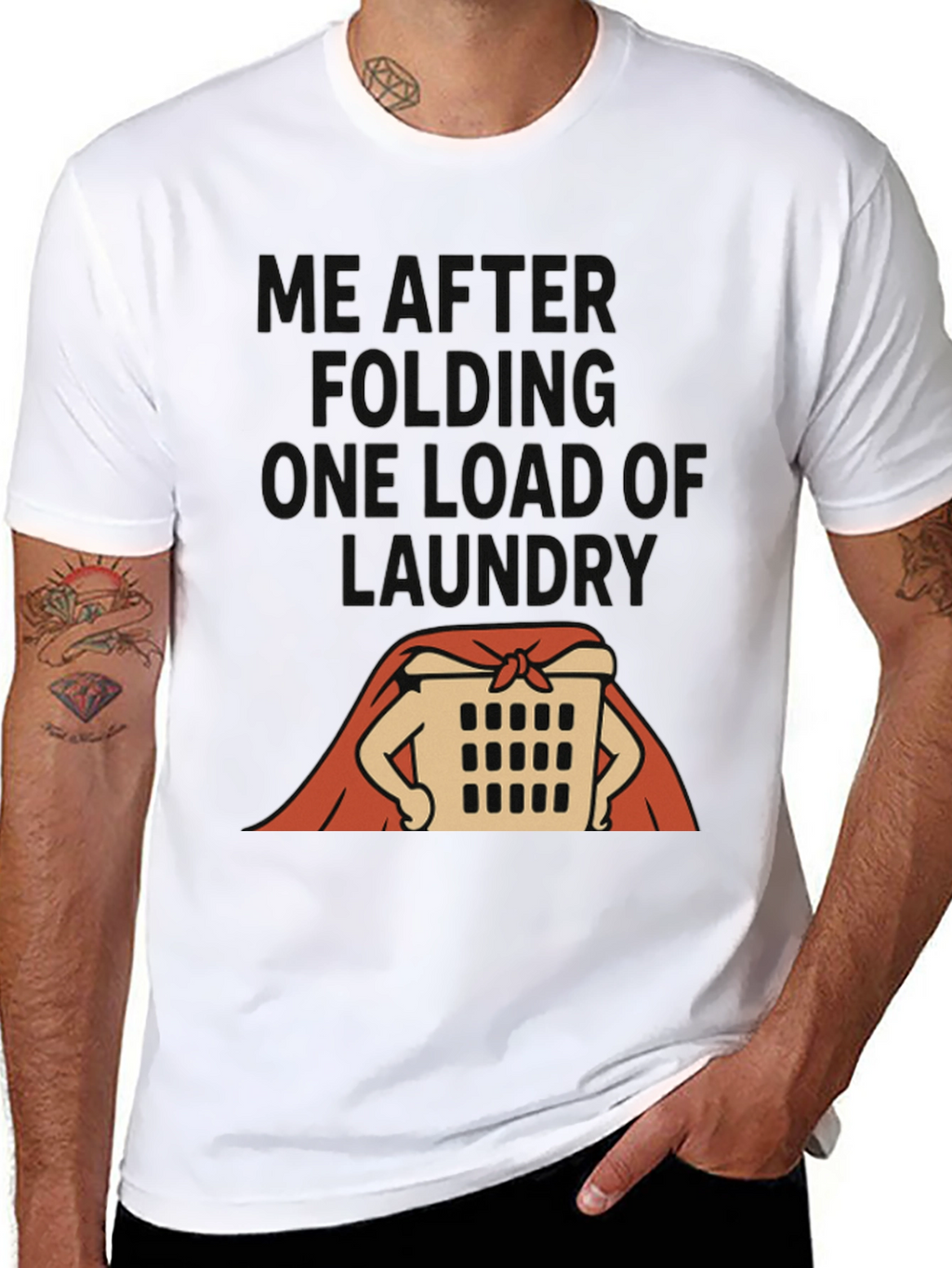 Funny Laundry Superhero T-Shirt