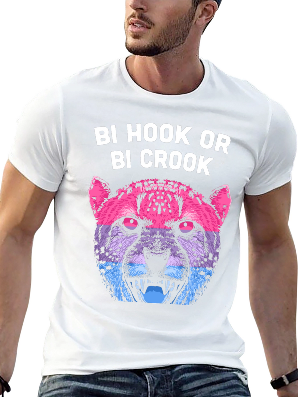 Bi Hook or Crook Graphic Tee