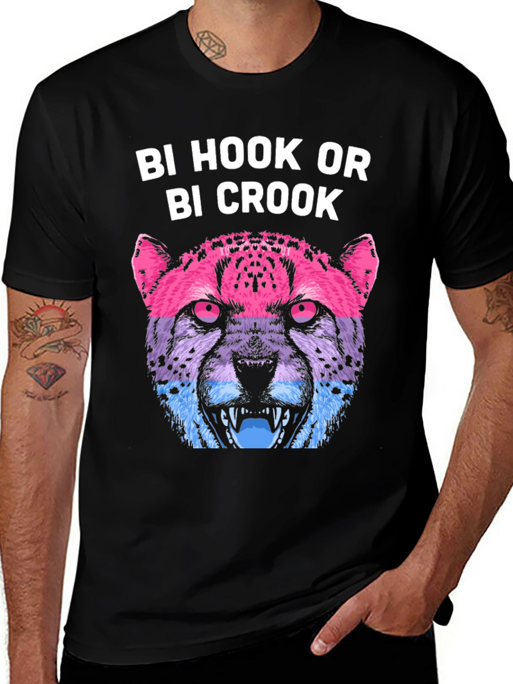 Bi Hook or Crook Graphic Tee
