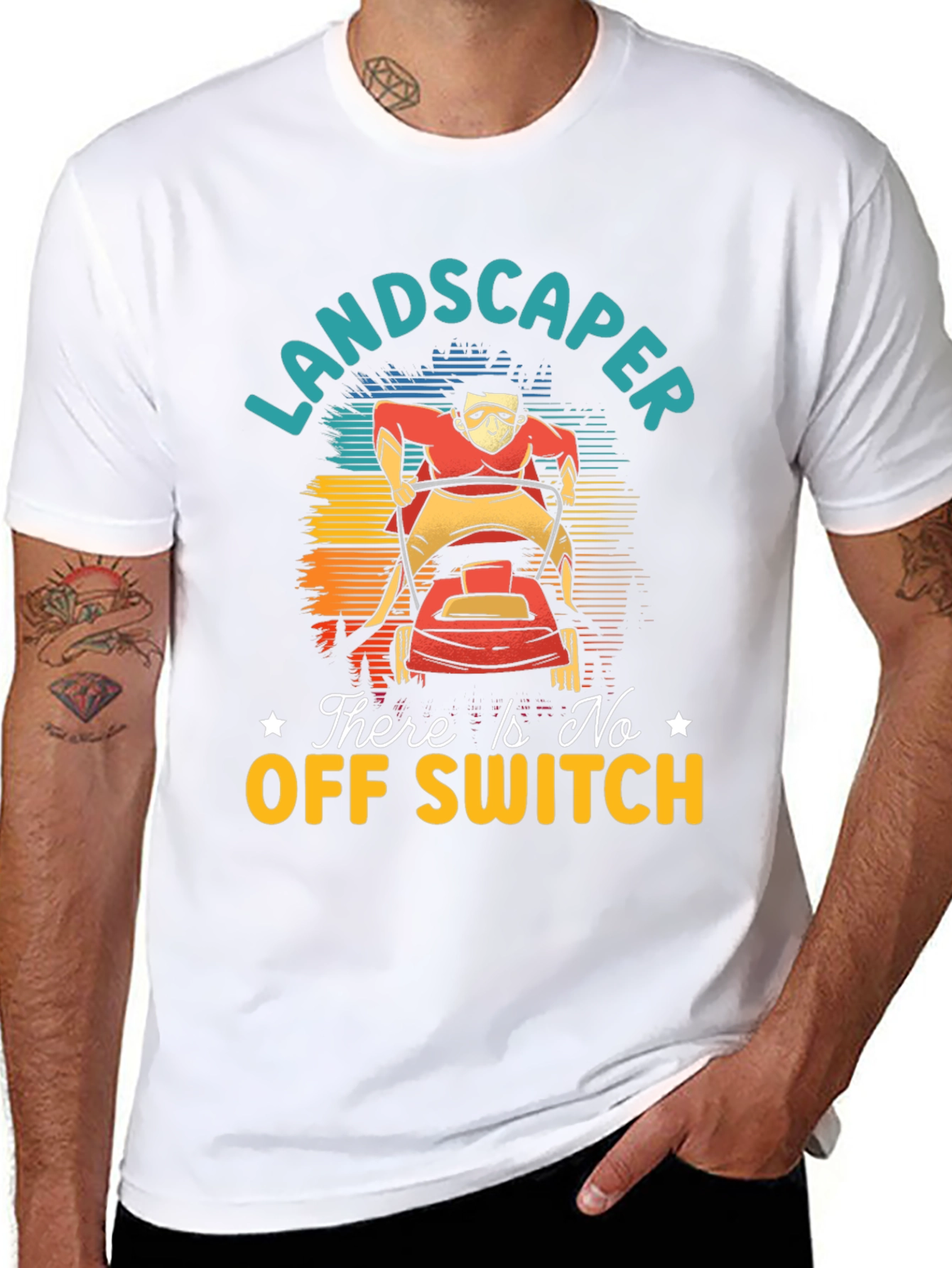 Landscaper There Is No Off Switch Graphic T-Shirt