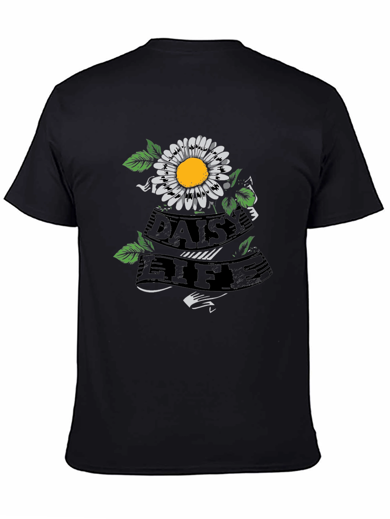 Daisy Life Graphic Tee - Black Casual Shirt