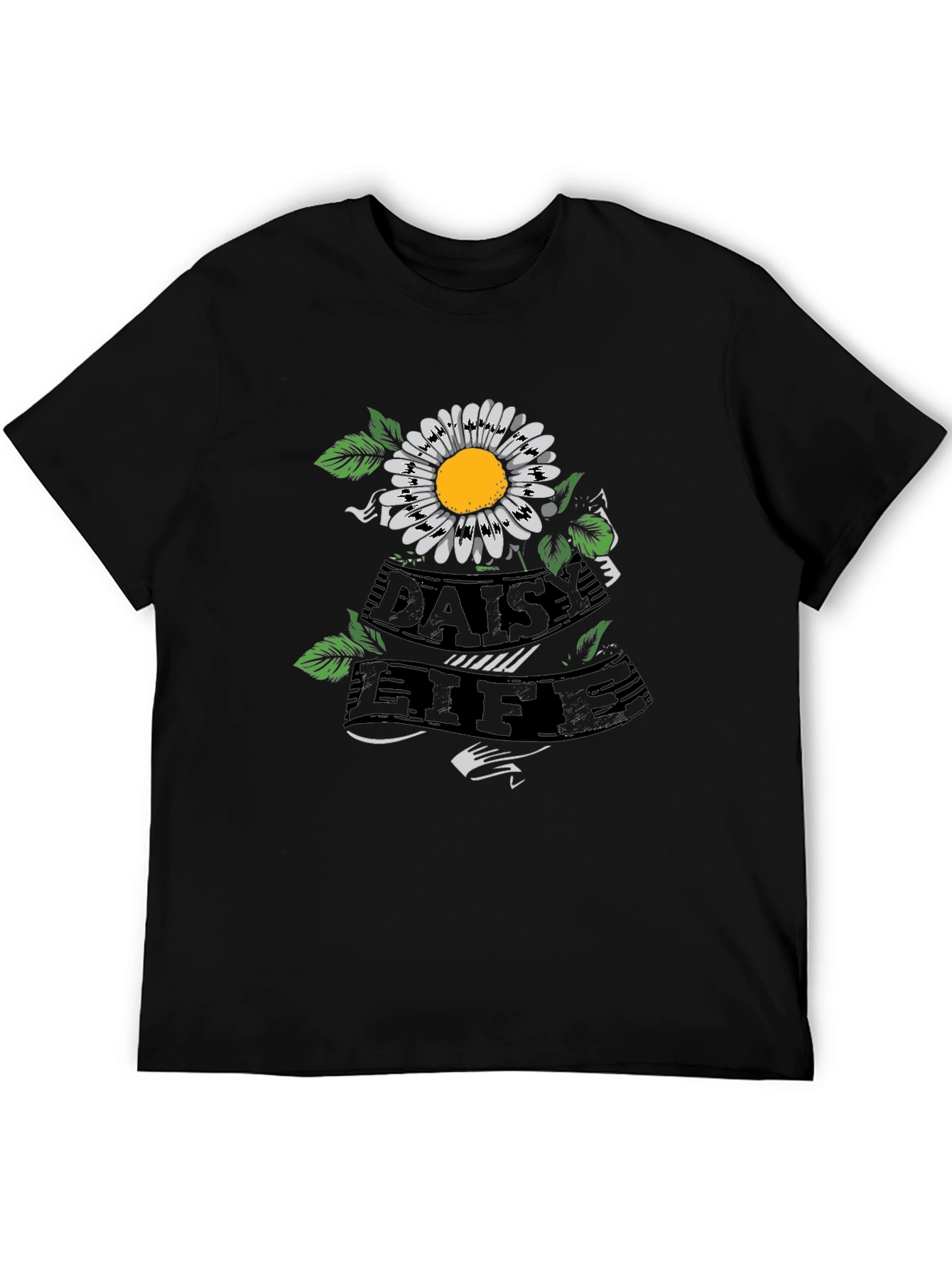 Daisy Life Graphic Tee - Black Casual Shirt