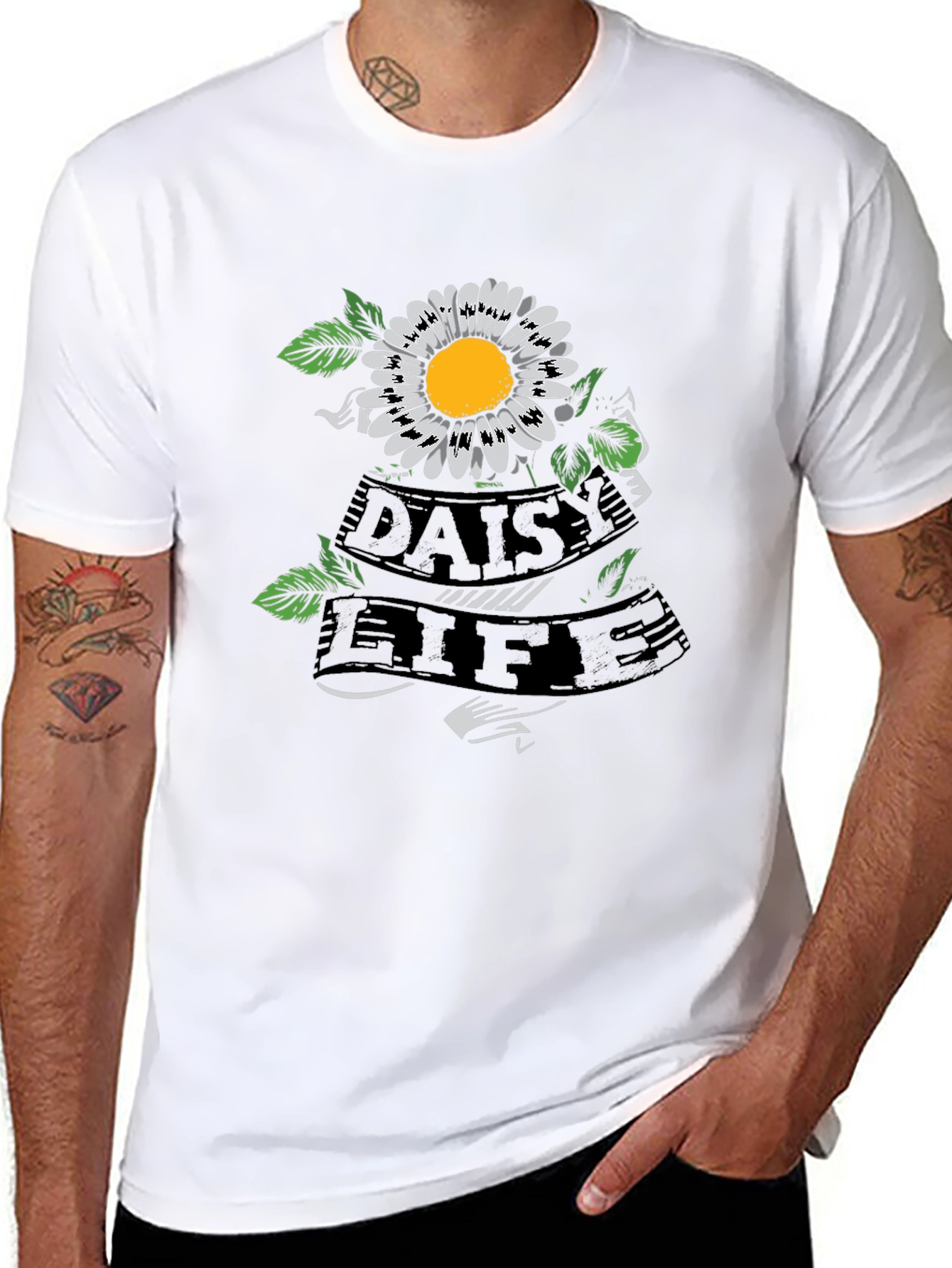 Daisy Life Graphic Tee - Black Casual Shirt