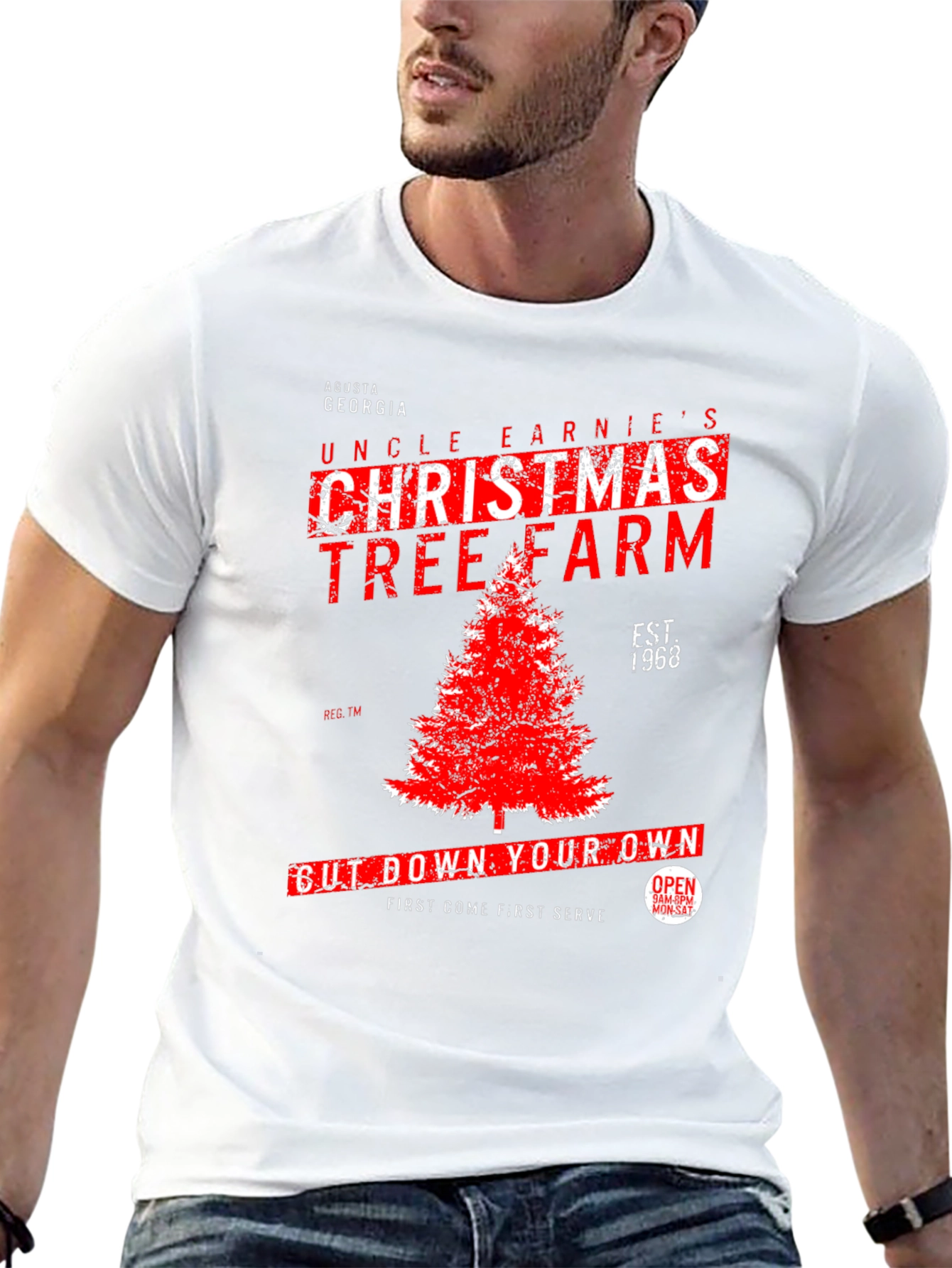 Uncle Earnies Christmas Tree Farm Graphic T-Shirt