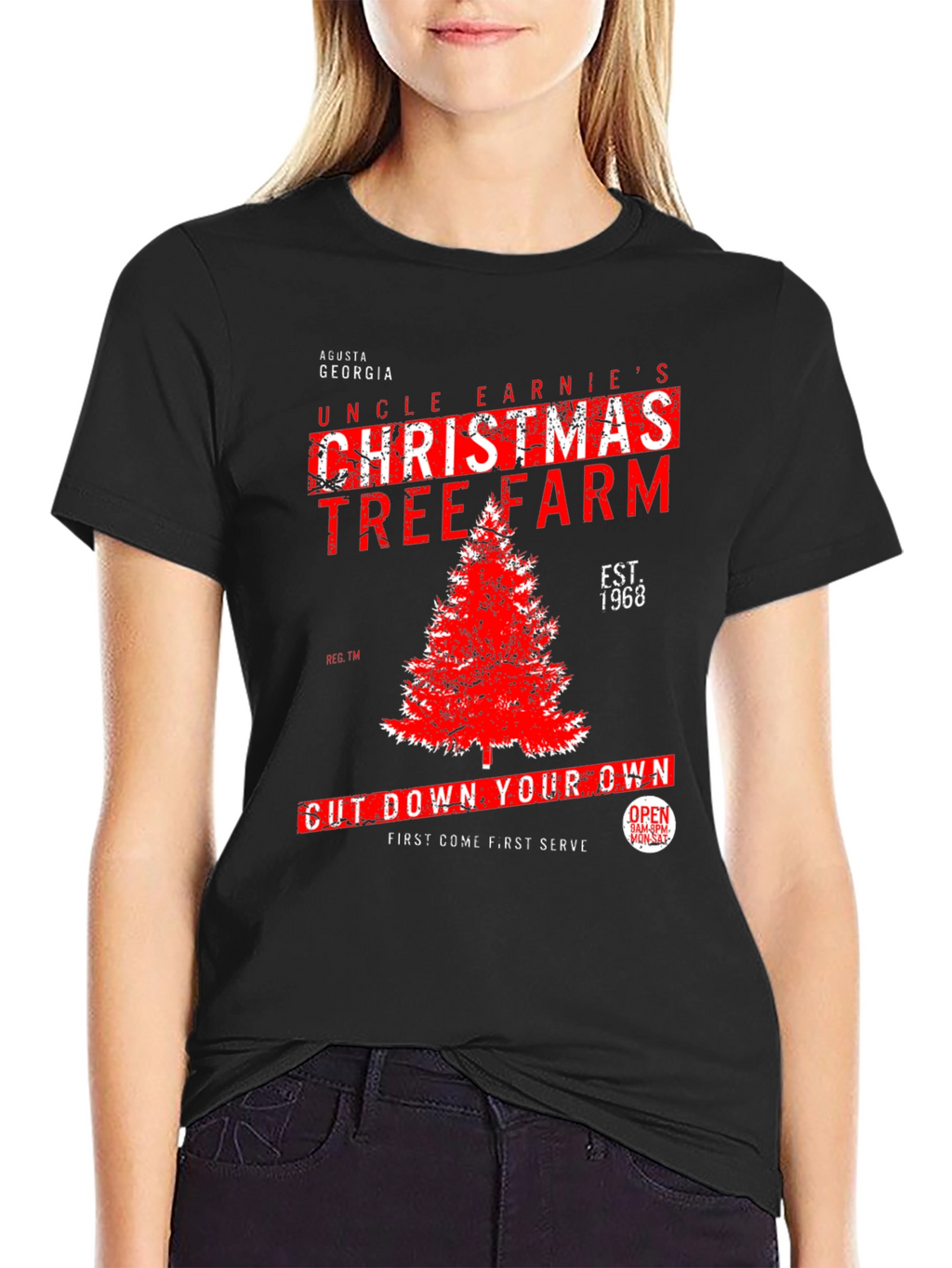 Uncle Earnies Christmas Tree Farm Graphic T-Shirt