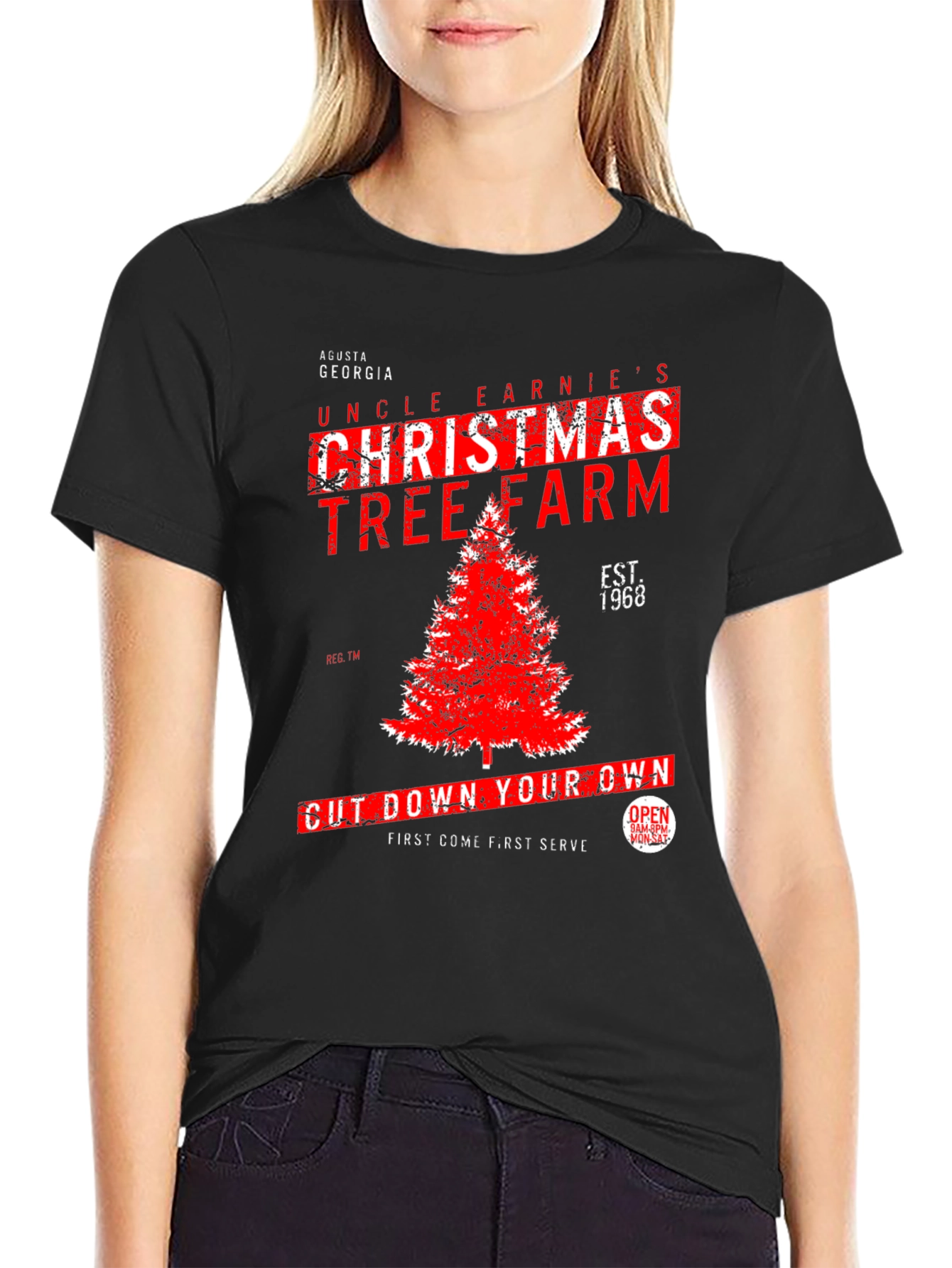 Uncle Earnies Christmas Tree Farm Graphic T-Shirt