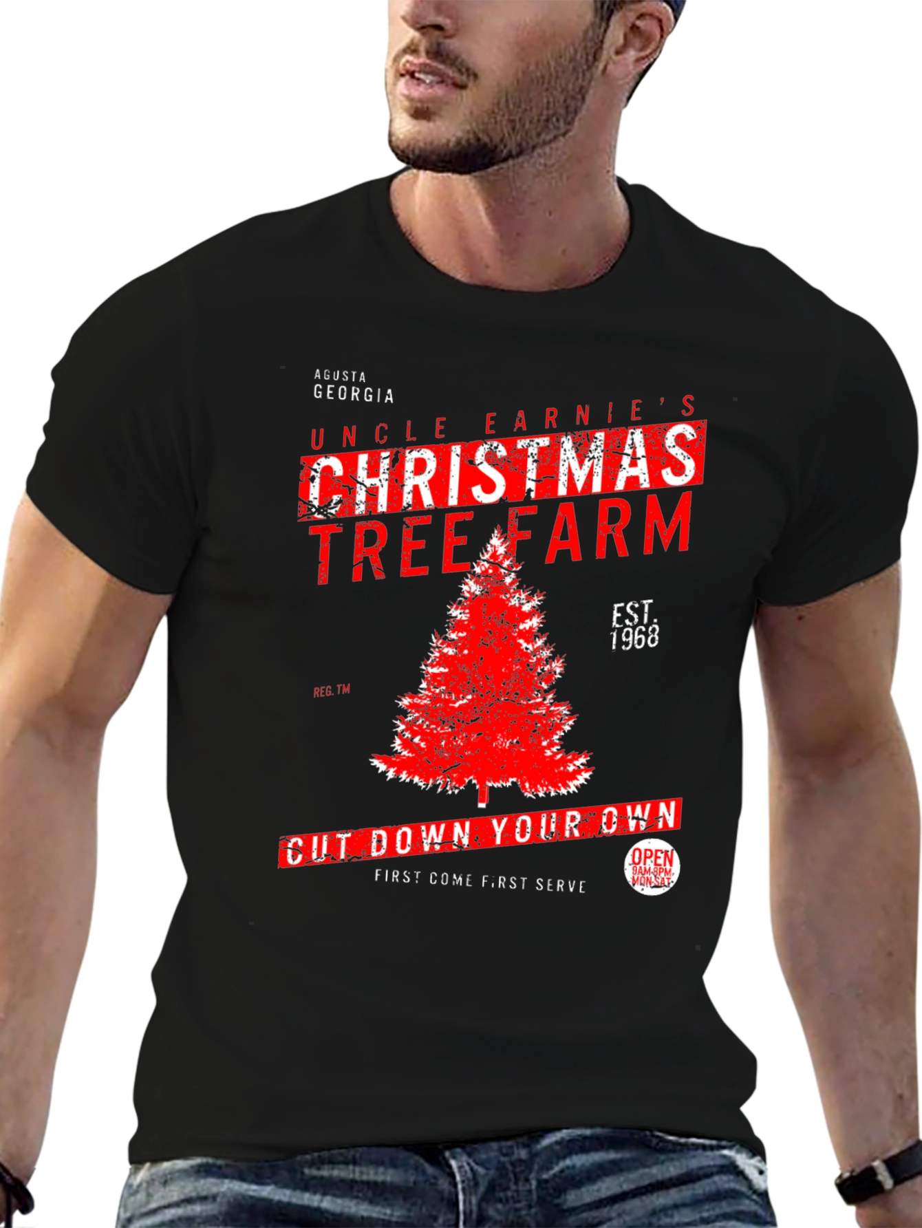 Uncle Earnies Christmas Tree Farm Graphic T-Shirt