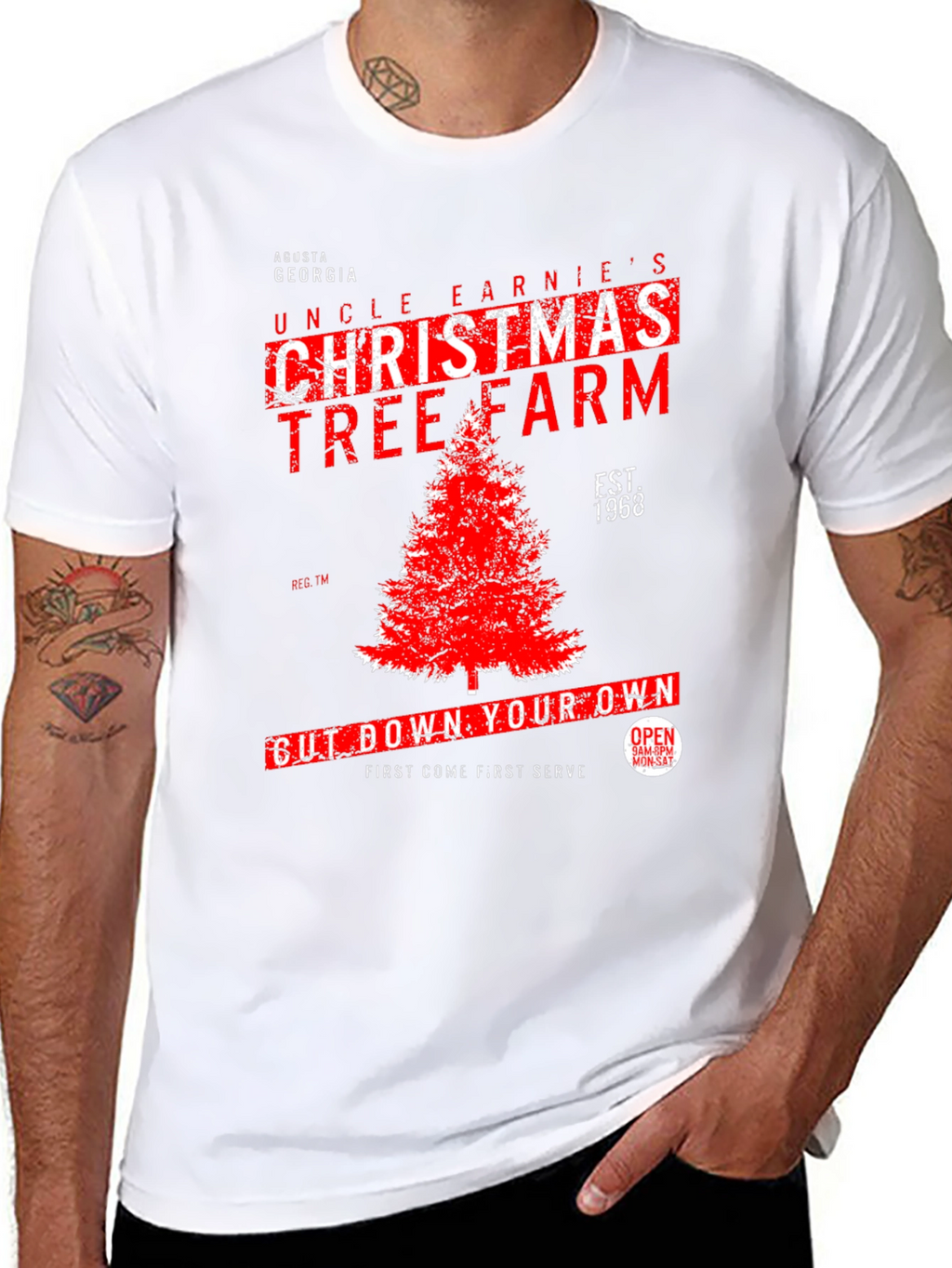 Uncle Earnies Christmas Tree Farm Graphic T-Shirt
