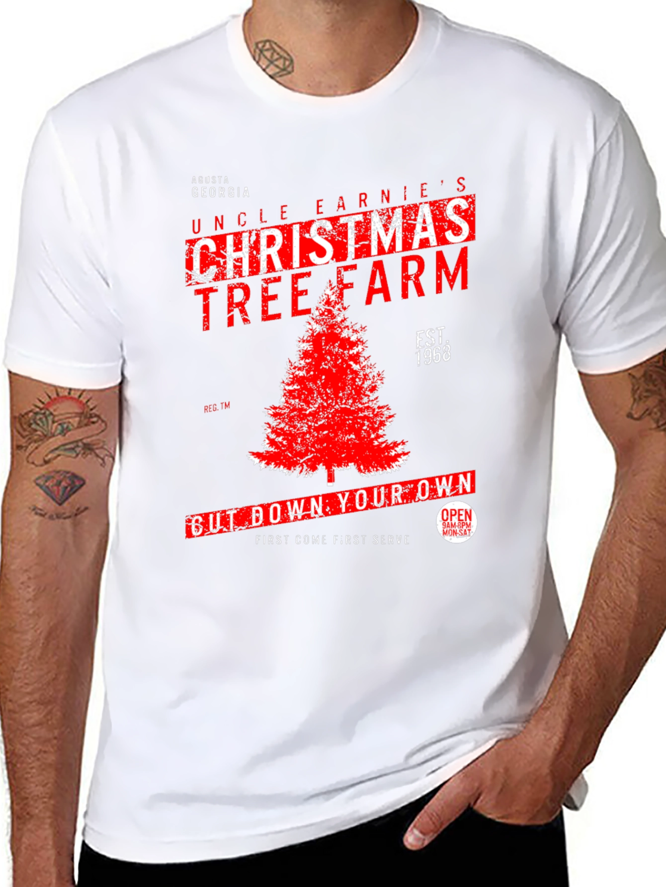 Uncle Earnies Christmas Tree Farm Graphic T-Shirt