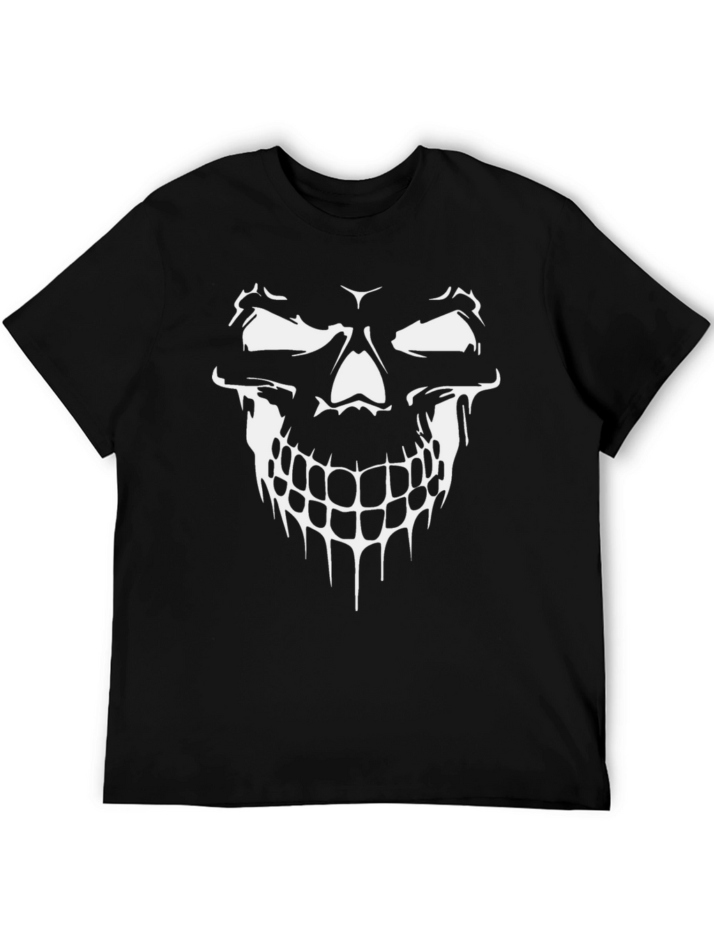 Skull Graphic Black T-Shirt - Edgy Mens Fashion