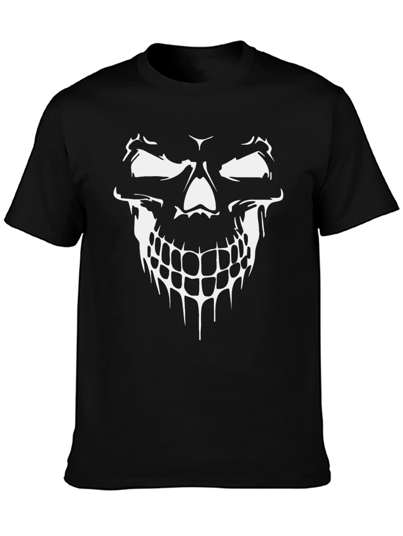 Skull Graphic Black T-Shirt - Edgy Mens Fashion