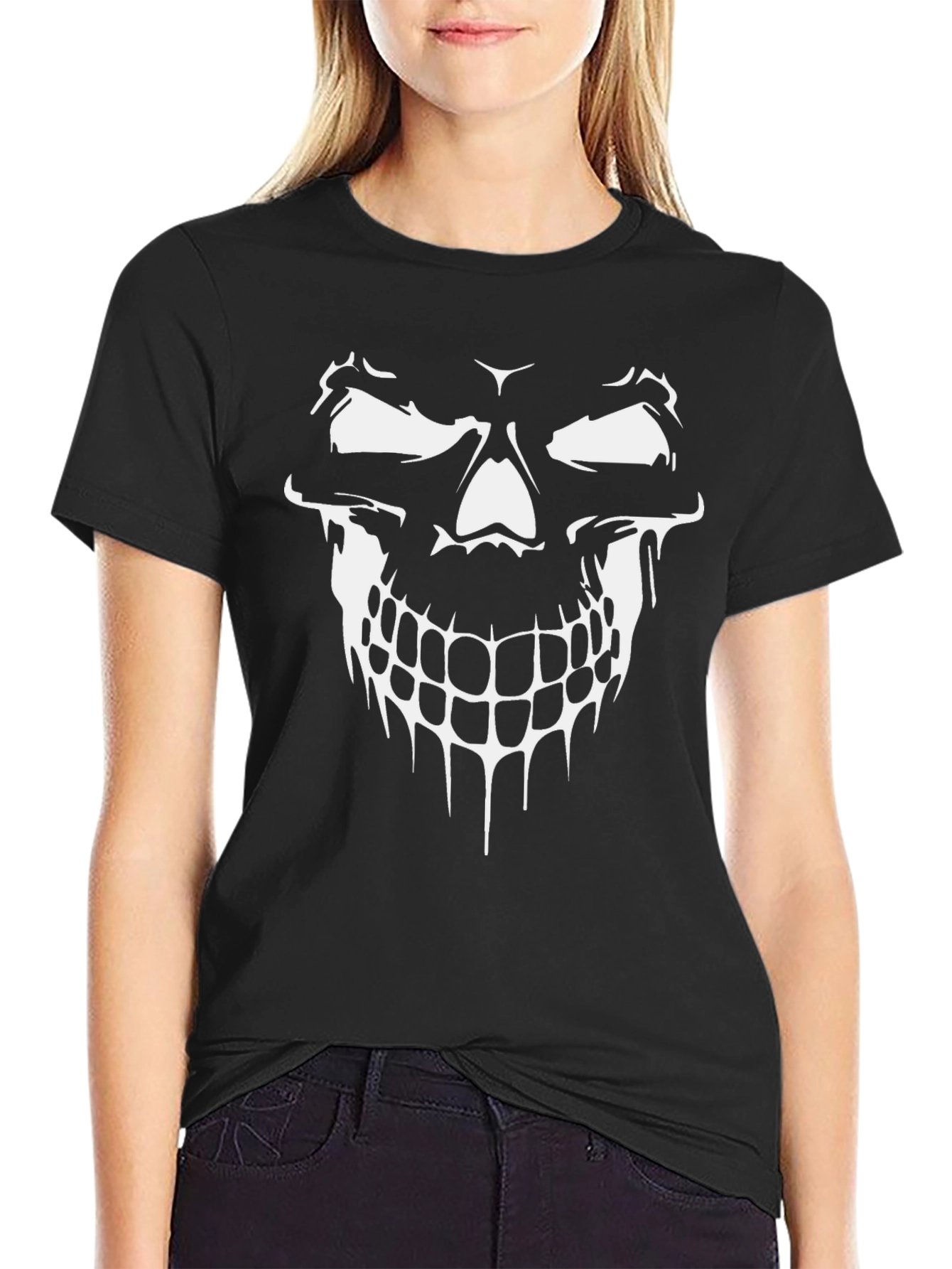 Skull Graphic Black T-Shirt - Edgy Mens Fashion