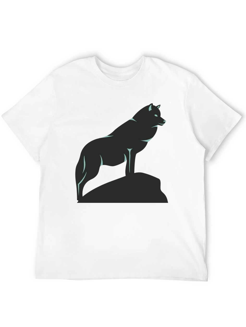 Wolf Graphic Tee - Black Crew Neck