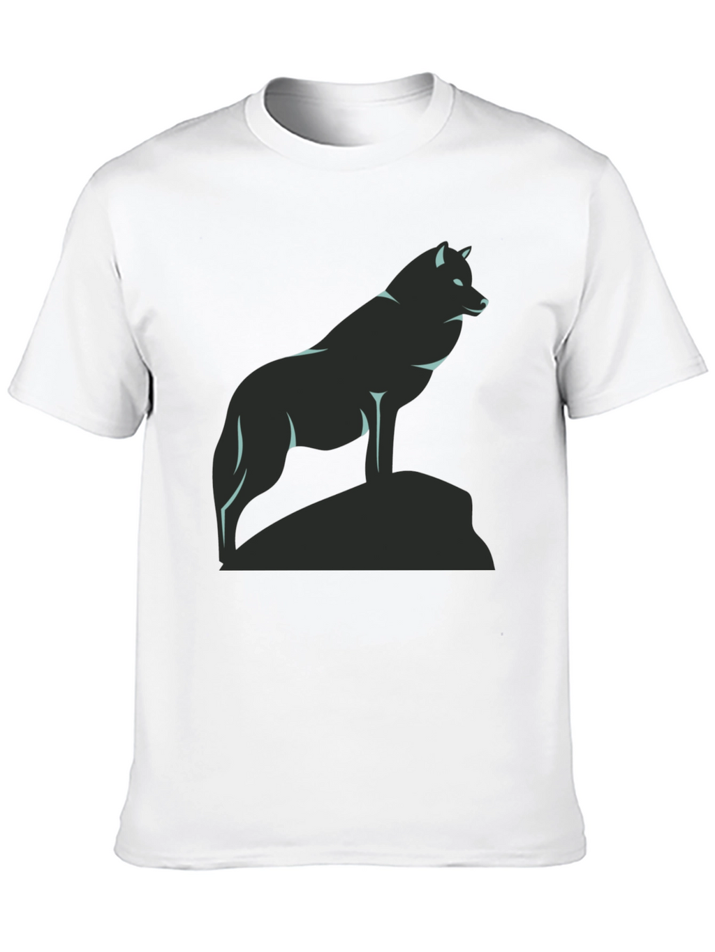 Wolf Graphic Tee - Black Crew Neck