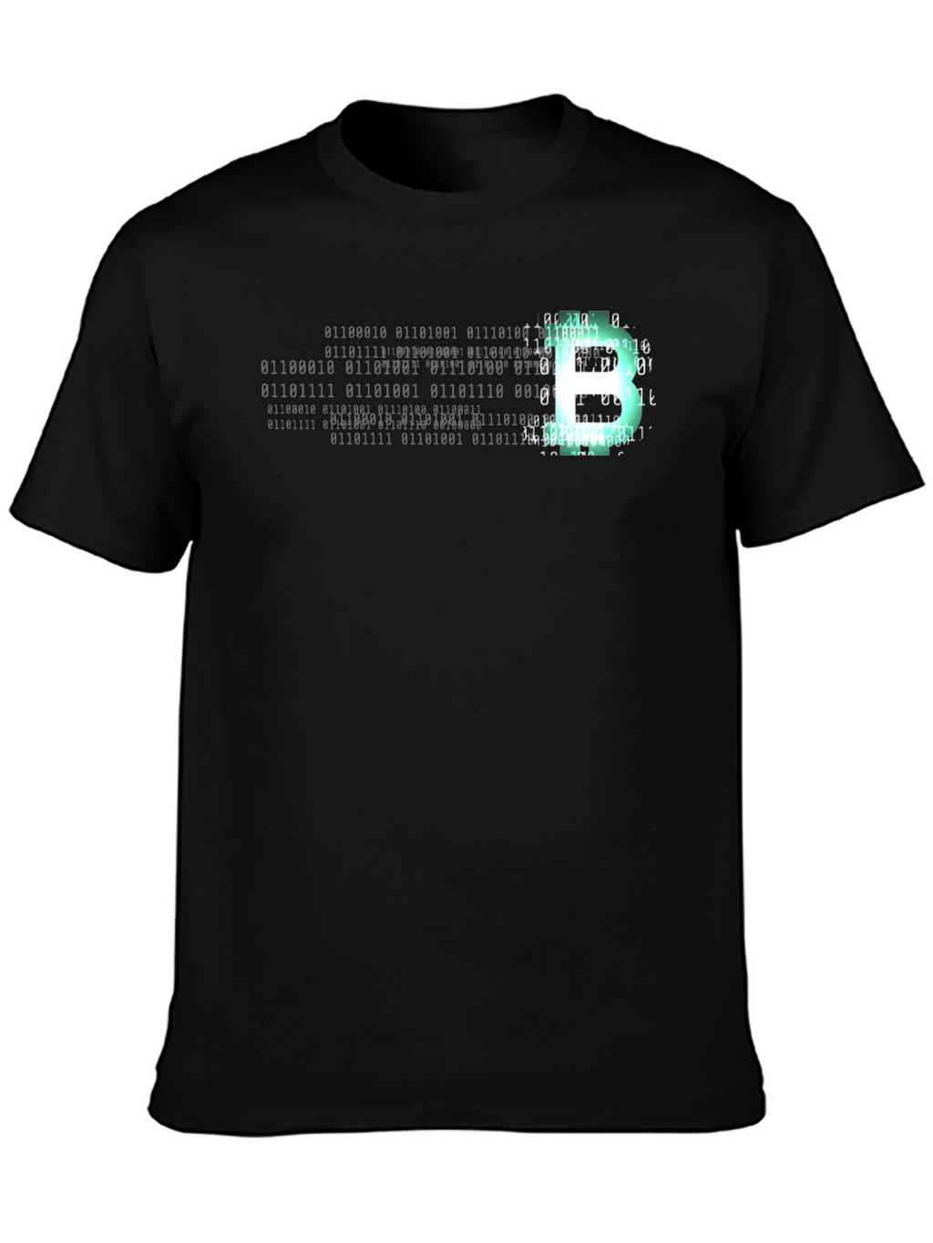 Binary Bitcoin Tee - Hacker Style Black T-Shirt