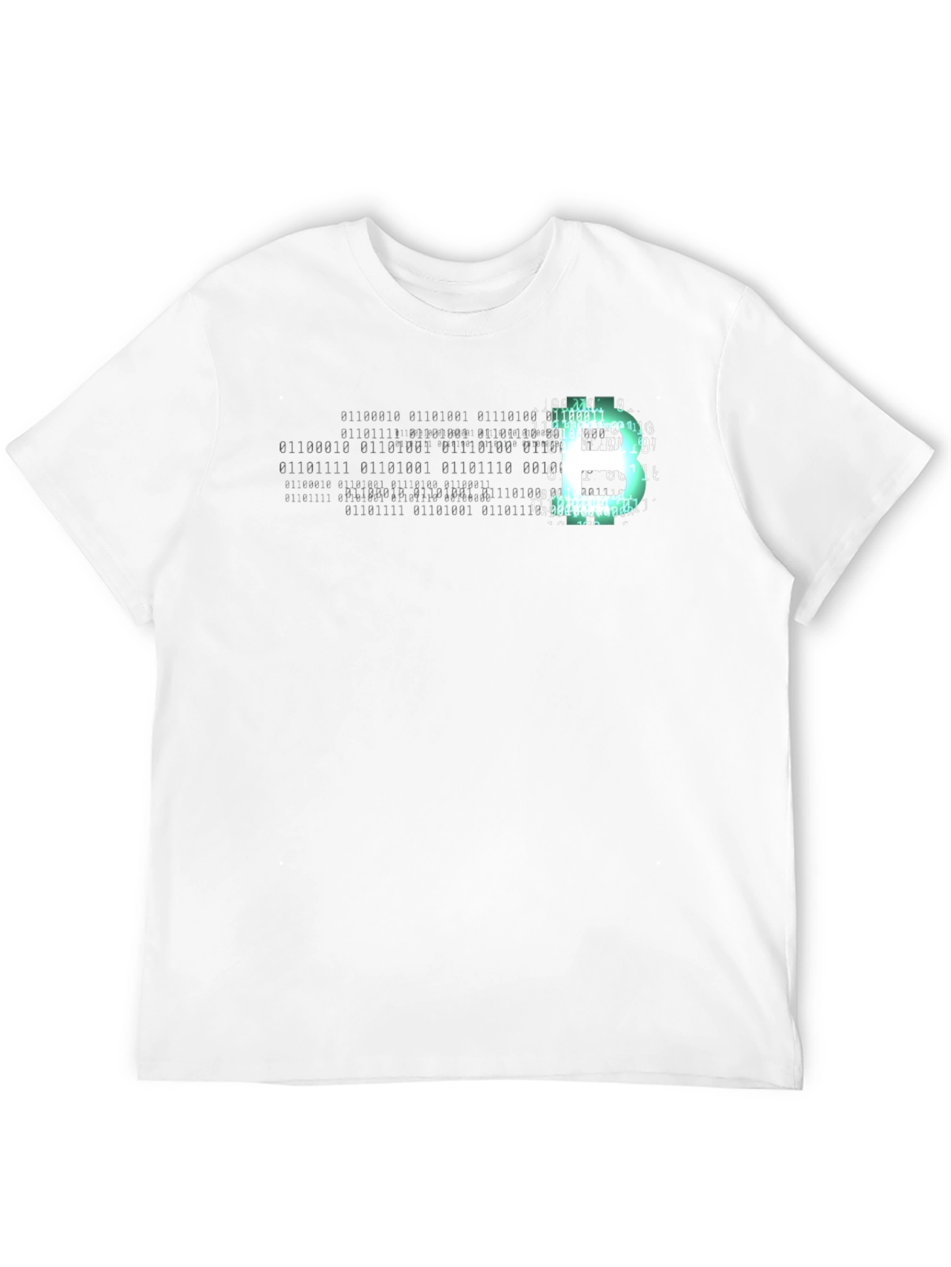Binary Bitcoin Tee - Hacker Style Black T-Shirt