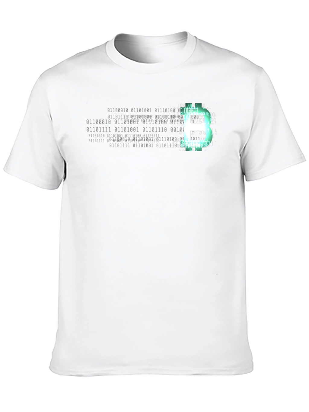 Binary Bitcoin Tee - Hacker Style Black T-Shirt