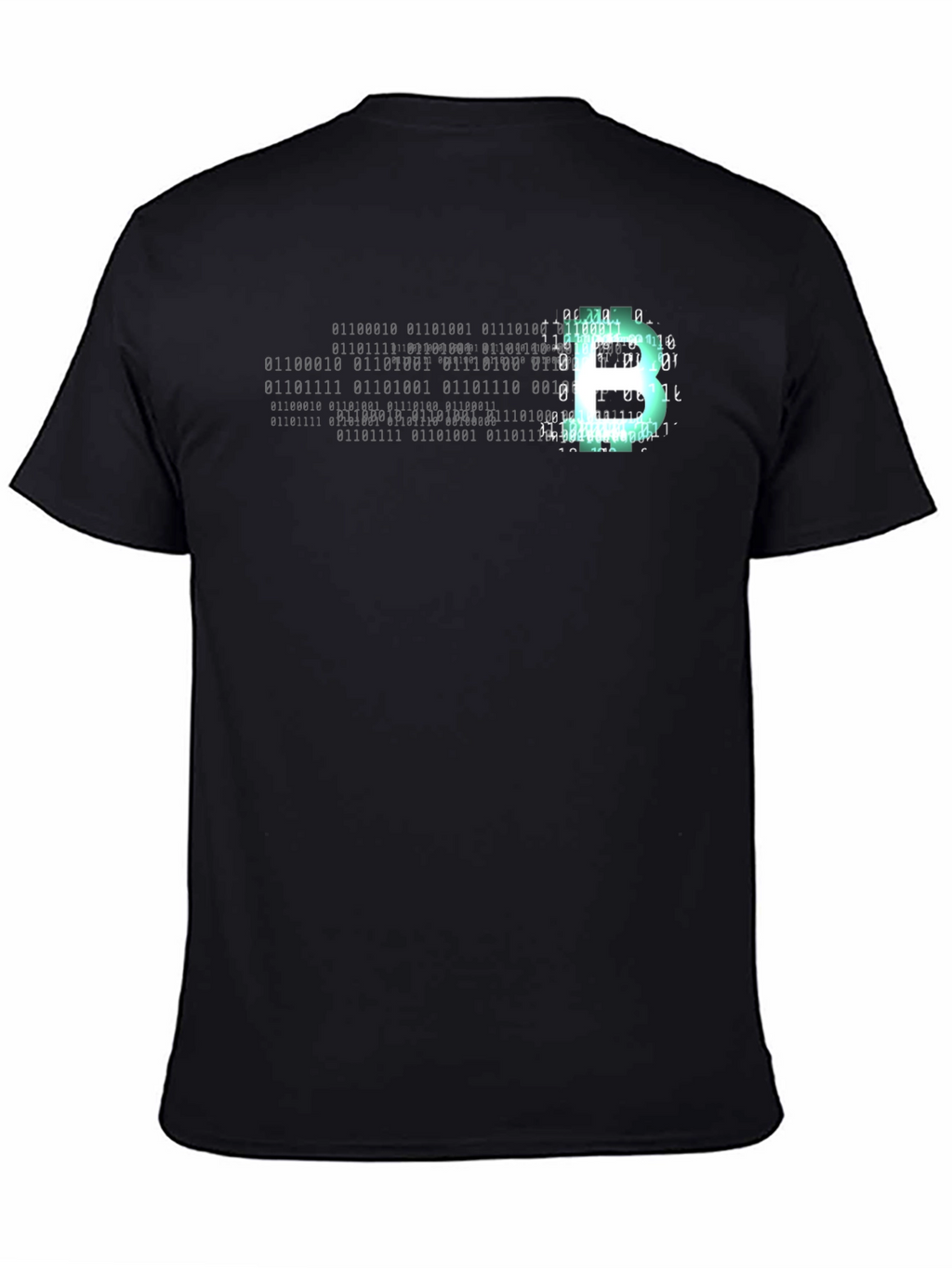 Binary Bitcoin Tee - Hacker Style Black T-Shirt
