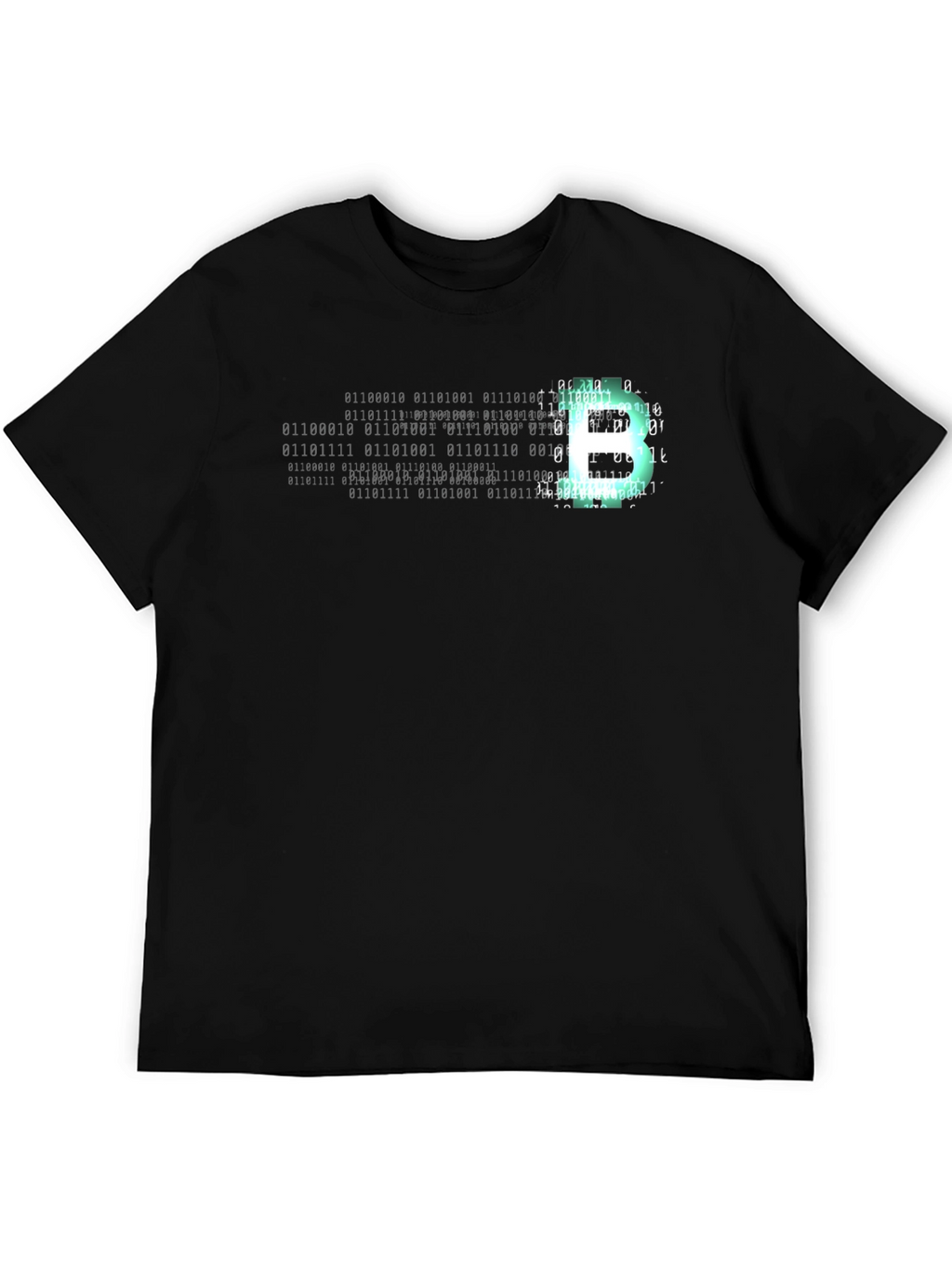 Binary Bitcoin Tee - Hacker Style Black T-Shirt