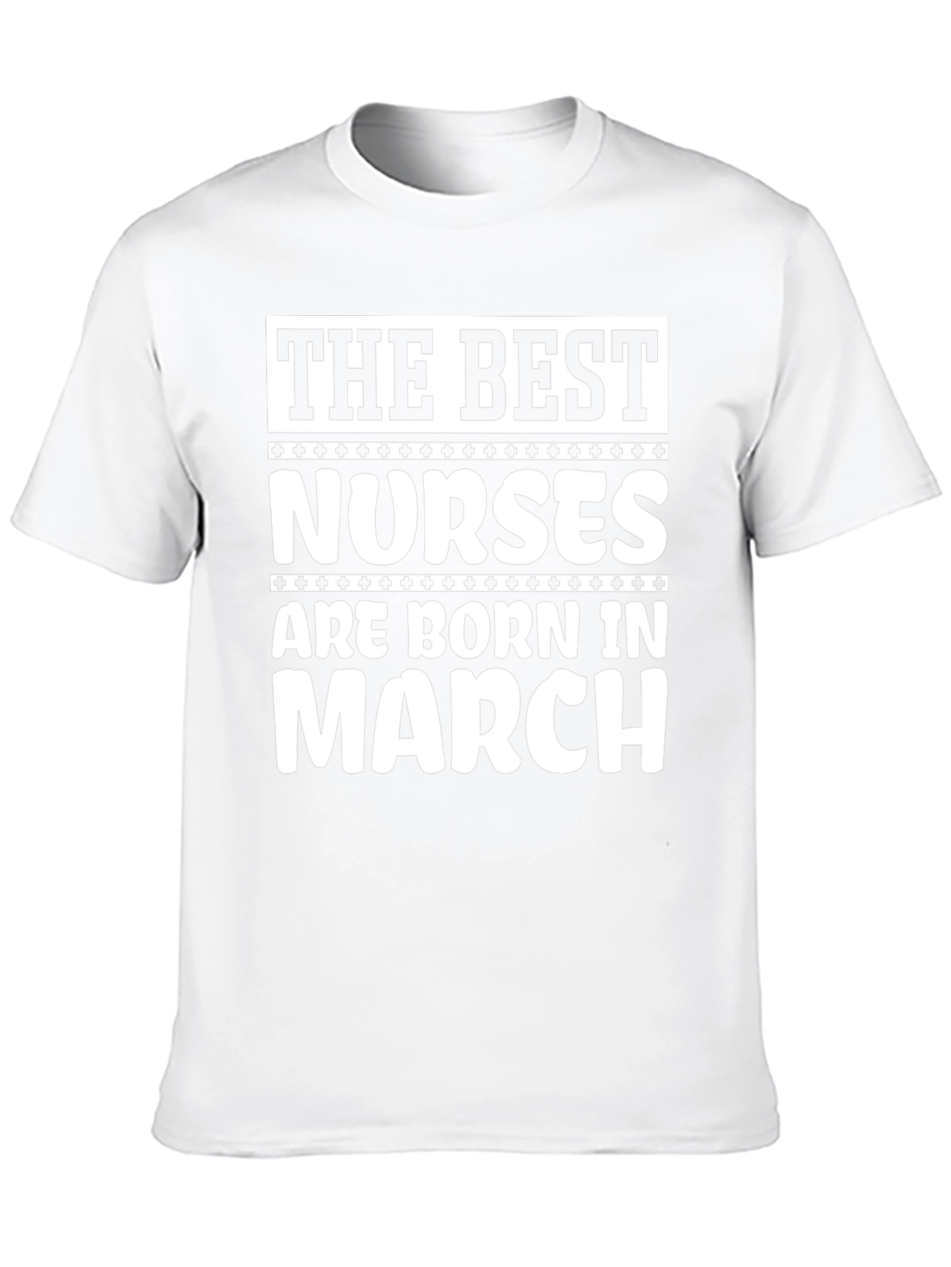 Best Nurses Born in March - Black T-Shirt