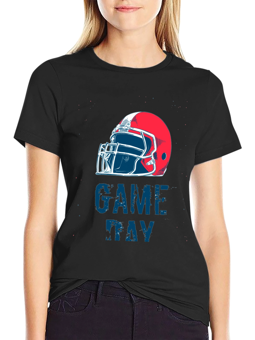 Game Day Football Helmet Graphic Tee