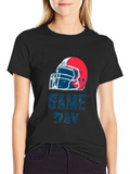 Game Day Football Helmet Graphic Tee