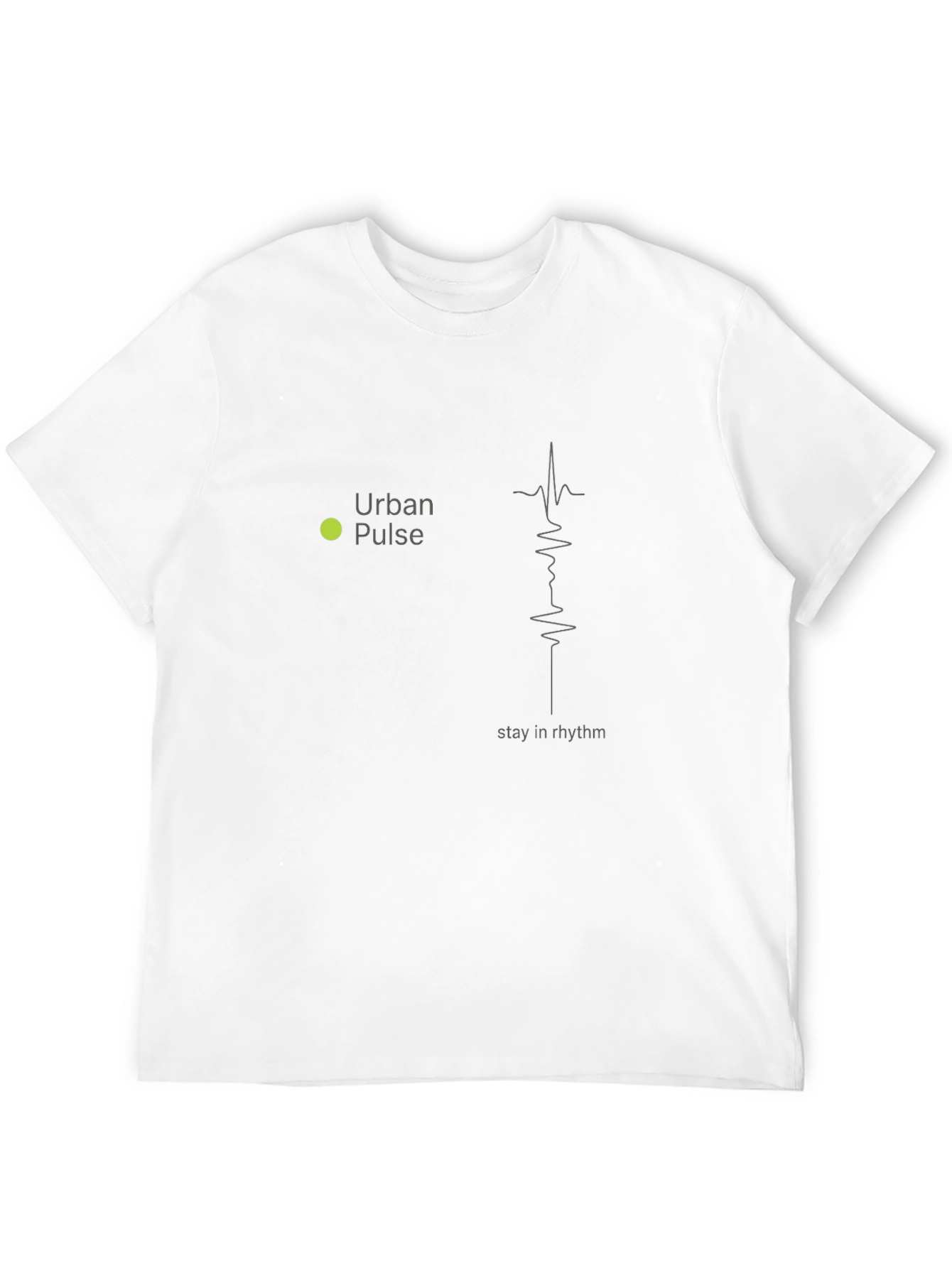 Urban Pulse Black T-Shirt - Stay in Rhythm Design