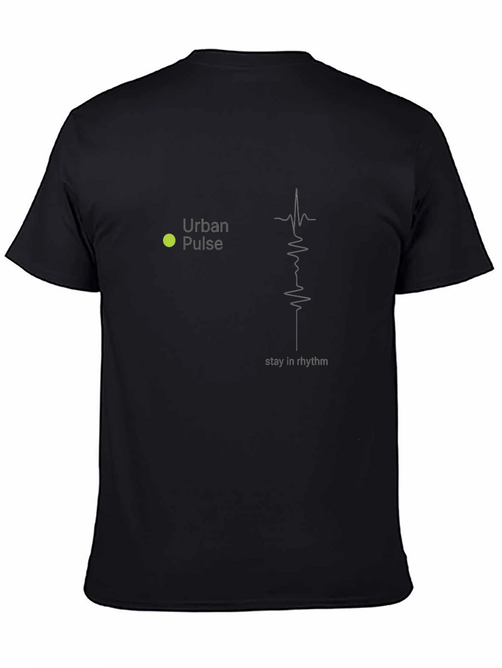 Urban Pulse Black T-Shirt - Stay in Rhythm Design